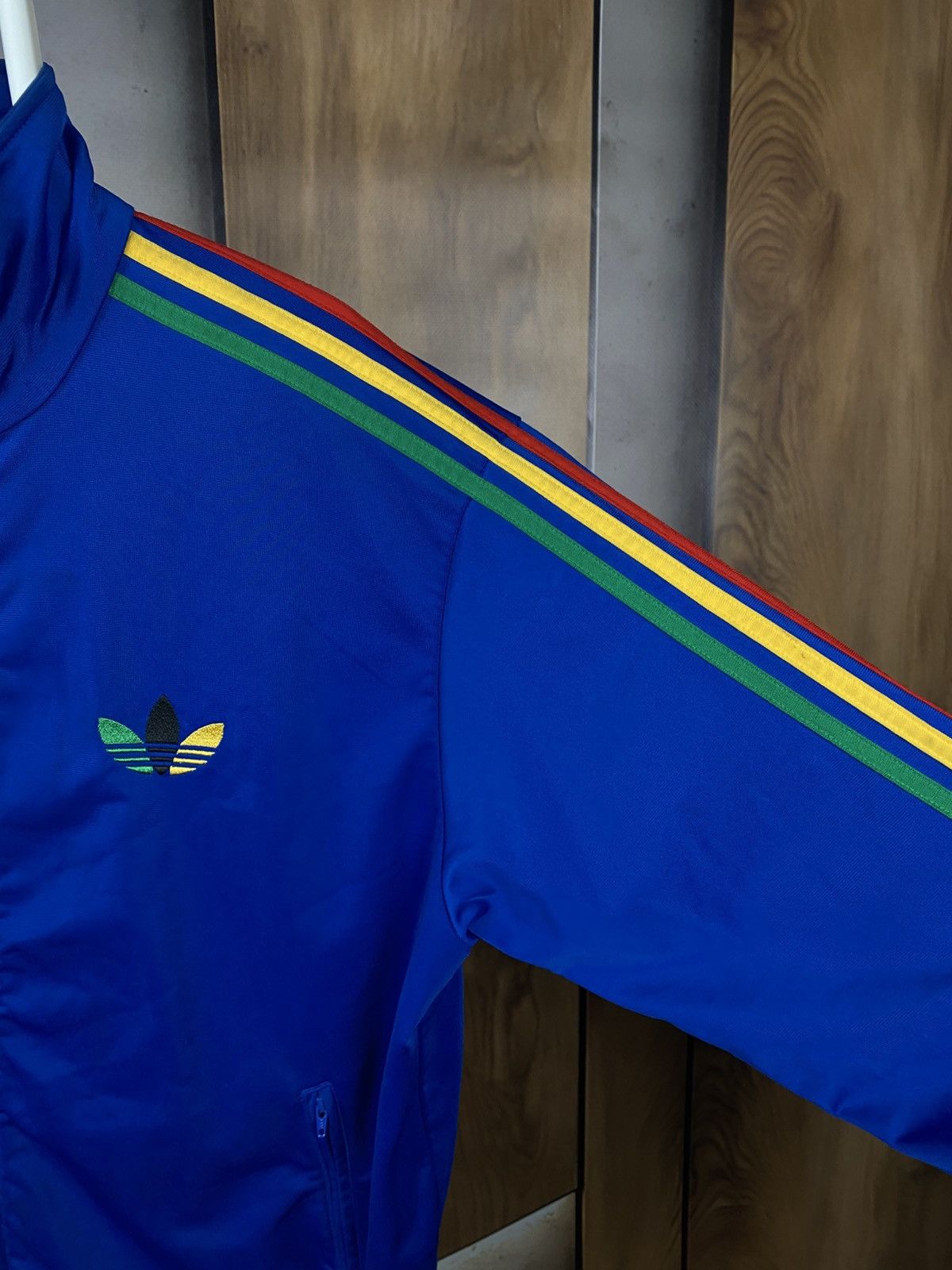 Adidas 🐸Vintage 00s Sweatshirt Zip-Up Olympic Adidas Rasta VTG🐸 Size US M / EU 48-50 / 2 - 7 Thumbnail