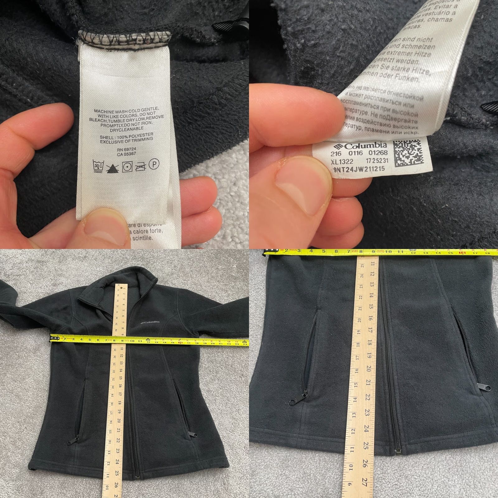 Vintage Columbia Jacket Women S Black Full Zip Benton Springs Fleece Outdoor Hiking Pockets Logo Zipper Size S / US 4 / IT 40 - 8 Thumbnail