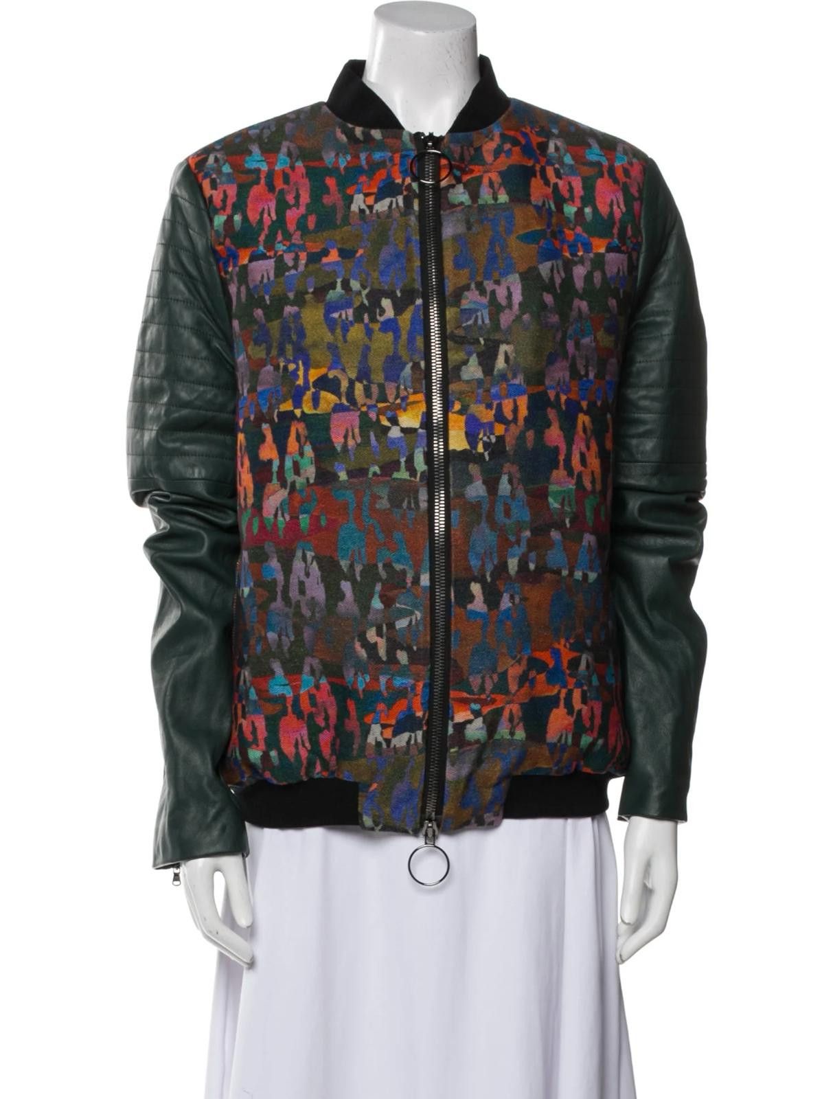 Other Marcell Von Berlin Patterned Leather Trim Jacket Size: S Size S / US 4 / IT 40 - 1 Thumbnail