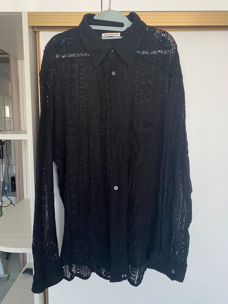 Our Legacy our legacy size 50 Hollow-in lace shirt 2502-Nextarrow Size US M / EU 48-50 / 2 - 1 Thumbnail