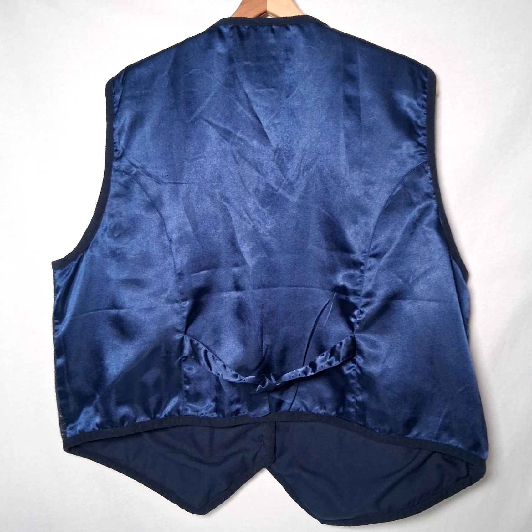 Vintage VINTAGE Dressbarn Vest Blue Plus Size 3X Patchwork Wool Leather Blend Boho Size XXL / US 16-18 / IT 52-54 - 2 Thumbnail