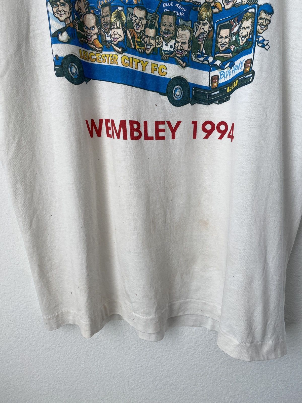Vintage Leicester City 1994 Playoff XL size tee football england Size US XL / EU 56 / 4 - 6 Thumbnail