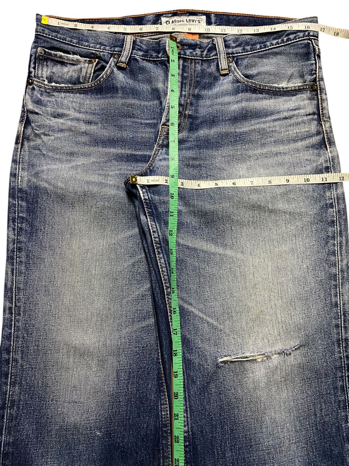Levi's Vintage Classic Levis 502 Grunge Distressed Loose Jeans Size US 33 - 14 Thumbnail