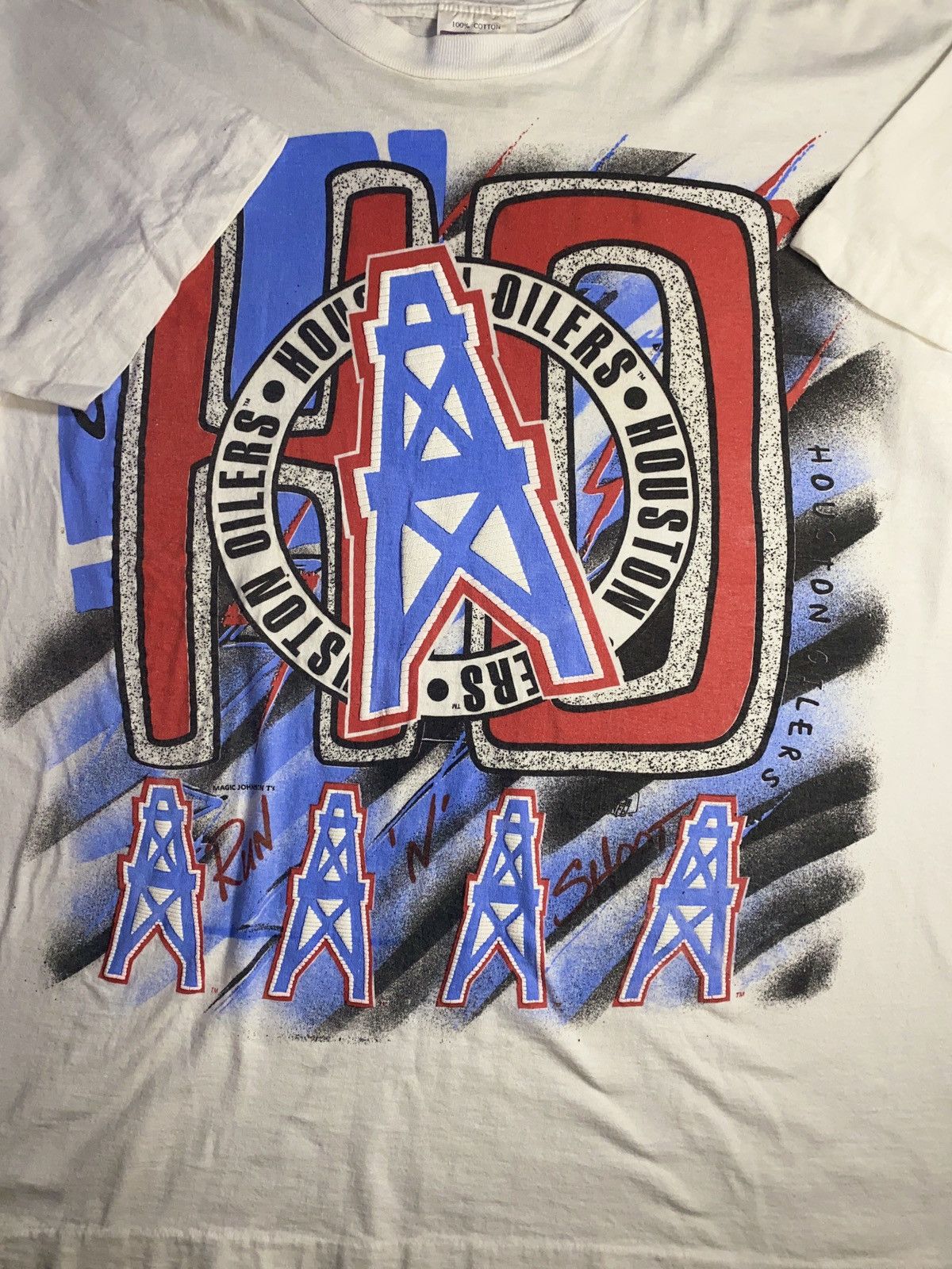 NBA 1990 RARE OILERS WARREN MOON RUN & SHOOT MAGIC JOHNSON SHIRT Size US M / EU 48-50 / 2 - 9 Thumbnail