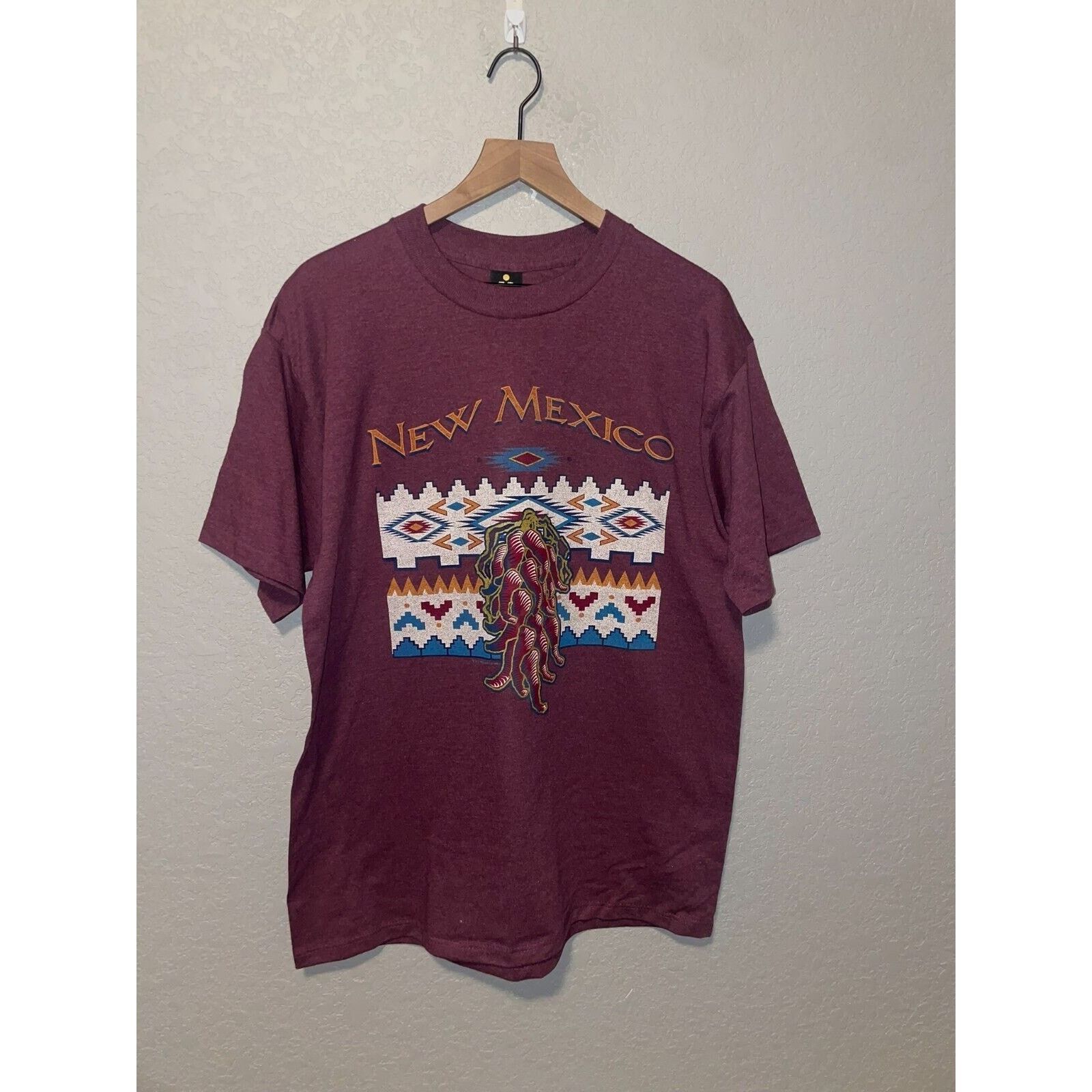 Vintage Vintage New Mexico Shirt Chili Pepper Indian Tee VTG 90s L Size US L / EU 52-54 / 3 - 1 Thumbnail