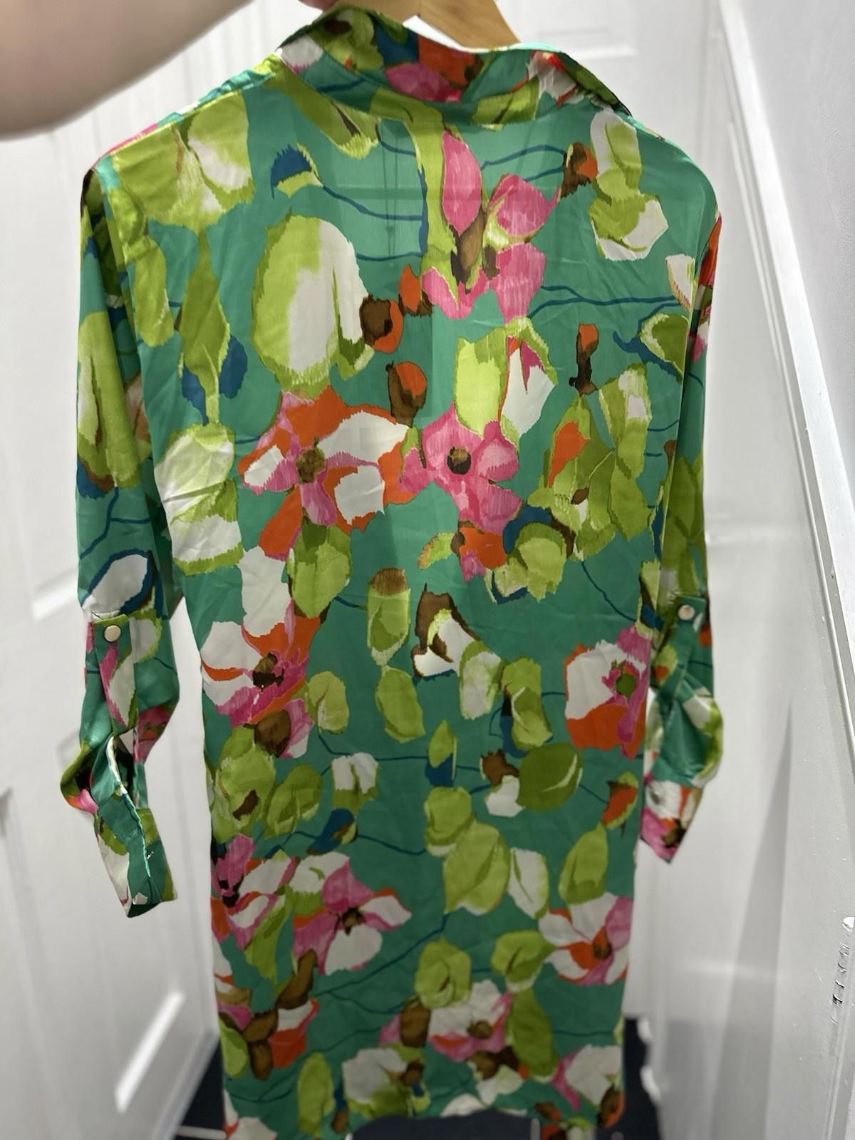 Zara ZARA Green Floral Dress Size M Size M / US 6-8 / IT 42-44 - 5 Thumbnail