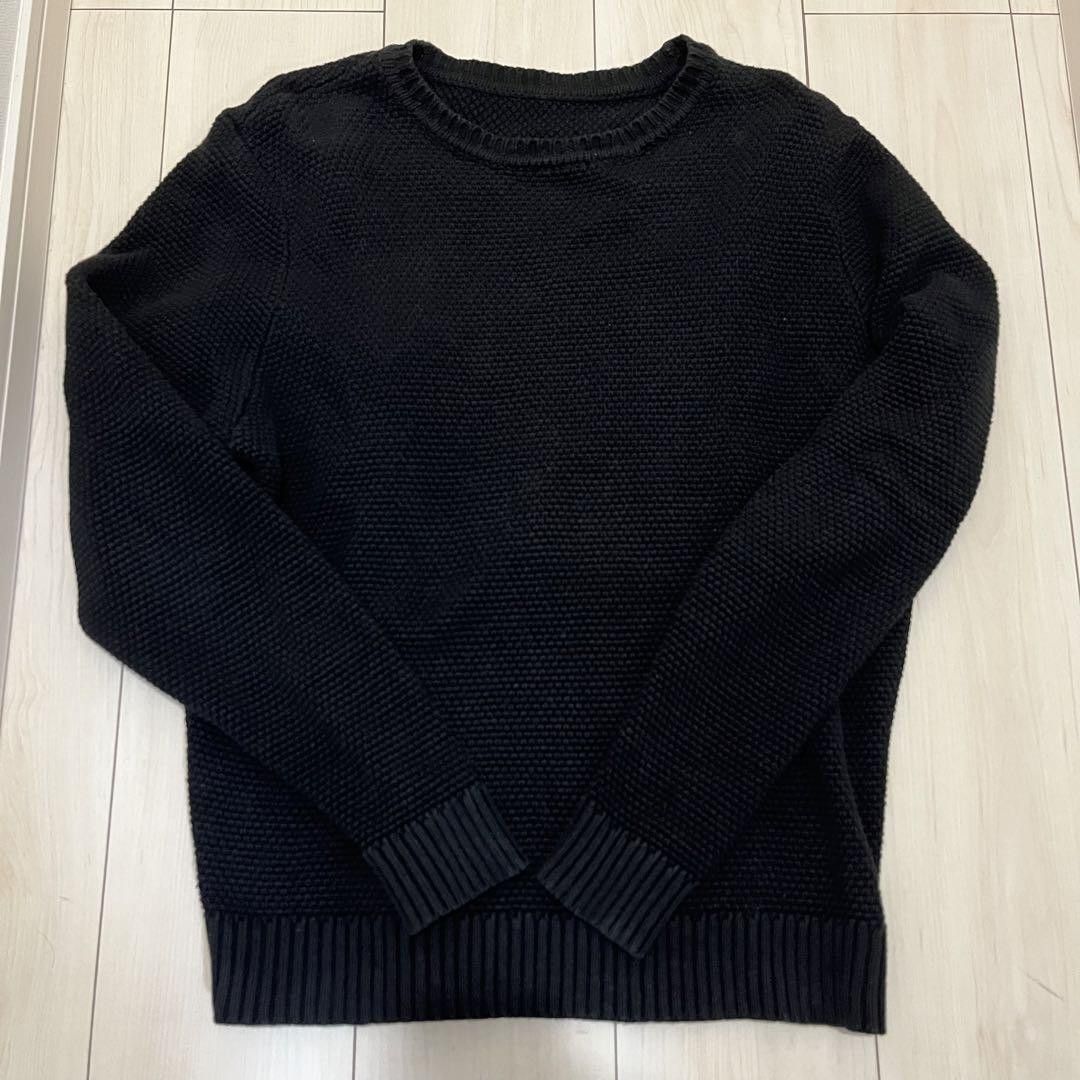 SOPHNET. Cotton knit crew neck black M