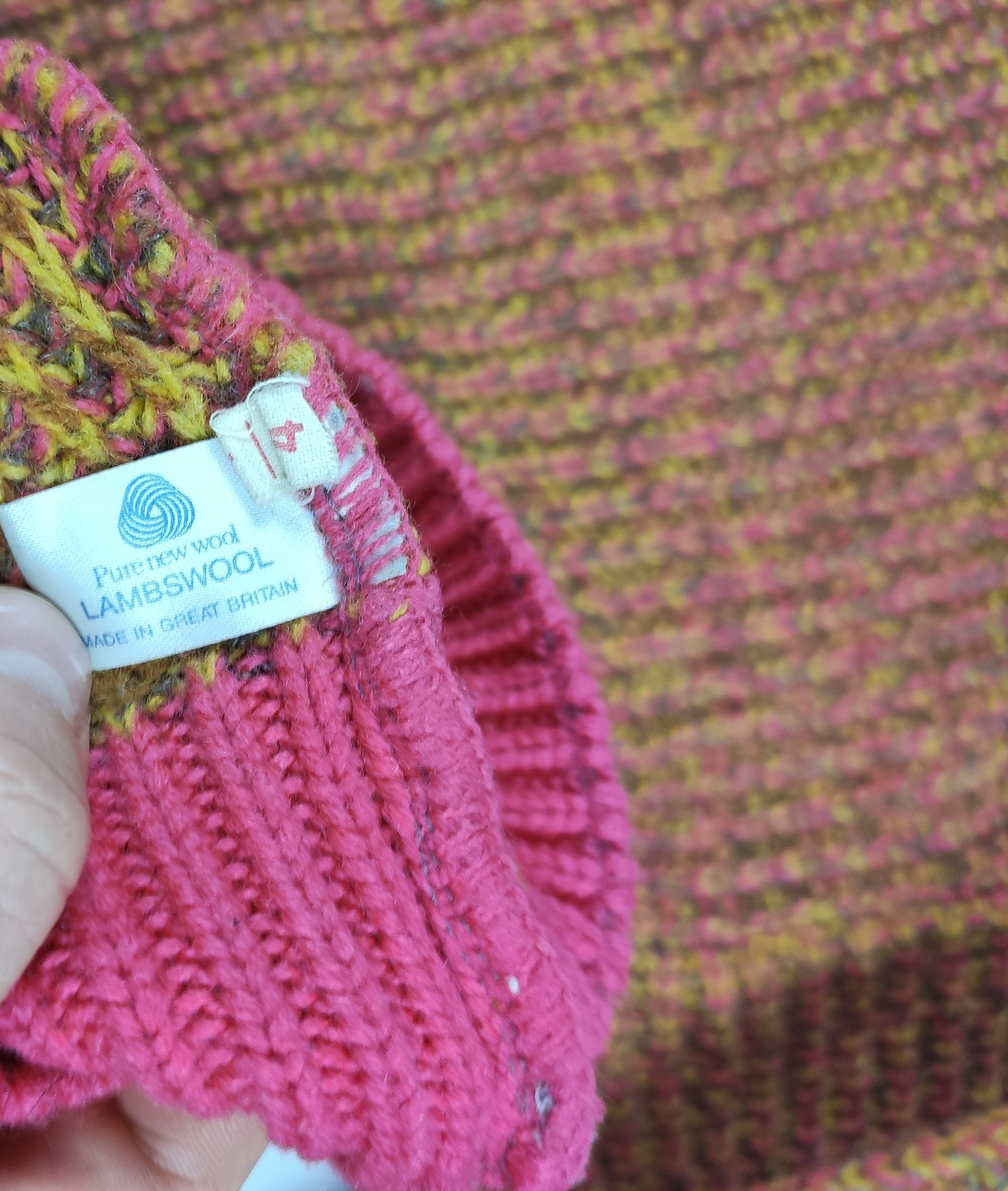 Handmade × Vintage Vintage handmade multicolour wool sweater women hippie Size L / US 10 / IT 46 - 6 Thumbnail