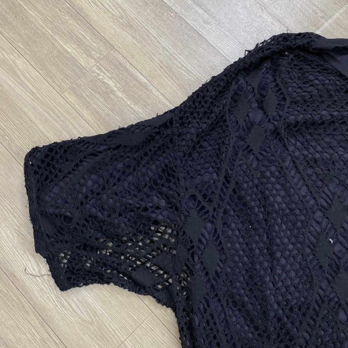 Y's Vintage Y’s Yohji Yamamoto Japan Knit Mesh Overlay T-Shirt Size US M / EU 48-50 / 2 - 5 Thumbnail
