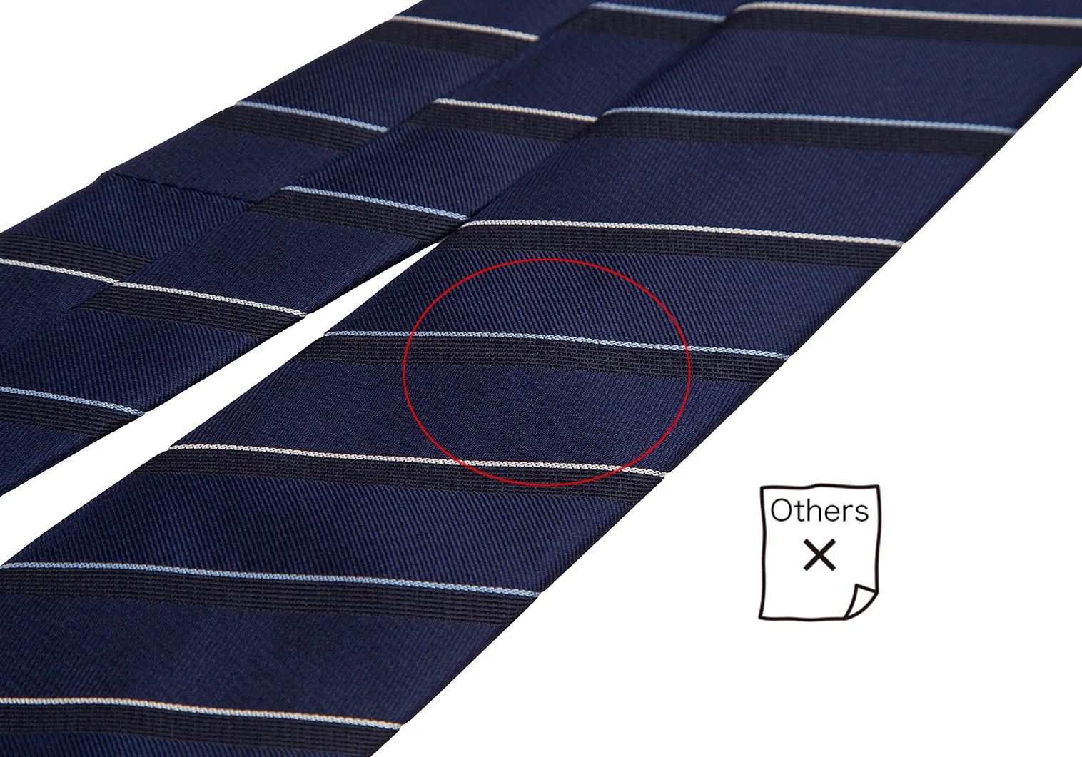 Emporio Armani Silk Regimental Stripe Tie in Blue Size ONE SIZE - 4 Thumbnail