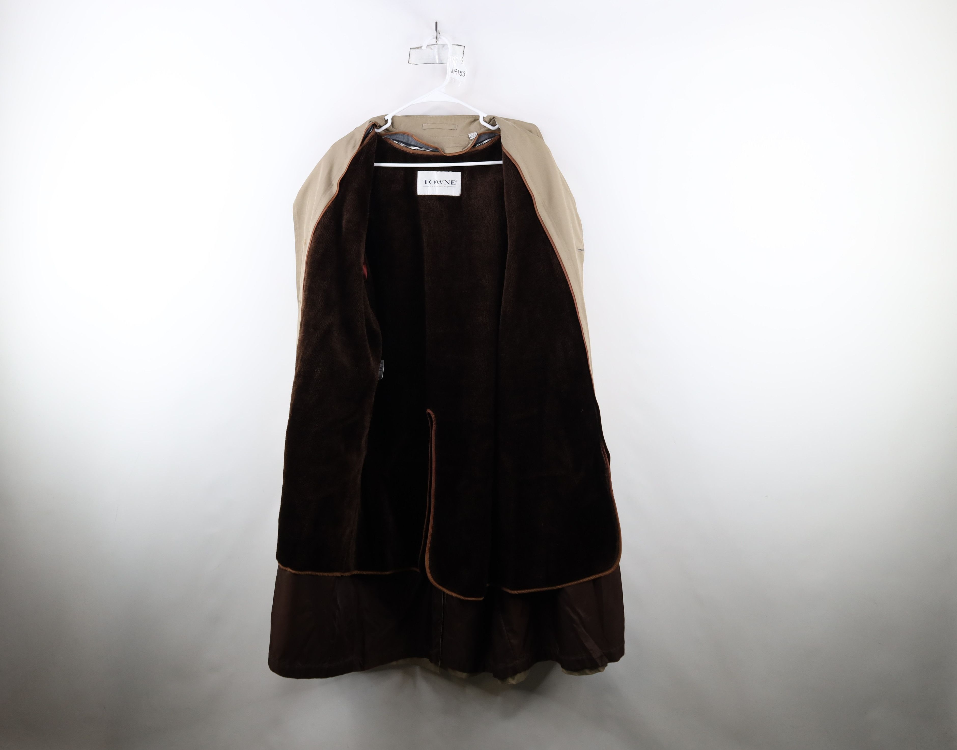 Vintage Vintage 90s Streetwear Lined Trench Coat Rain Jacket Beige Size US L / EU 52-54 / 3 - 9 Thumbnail