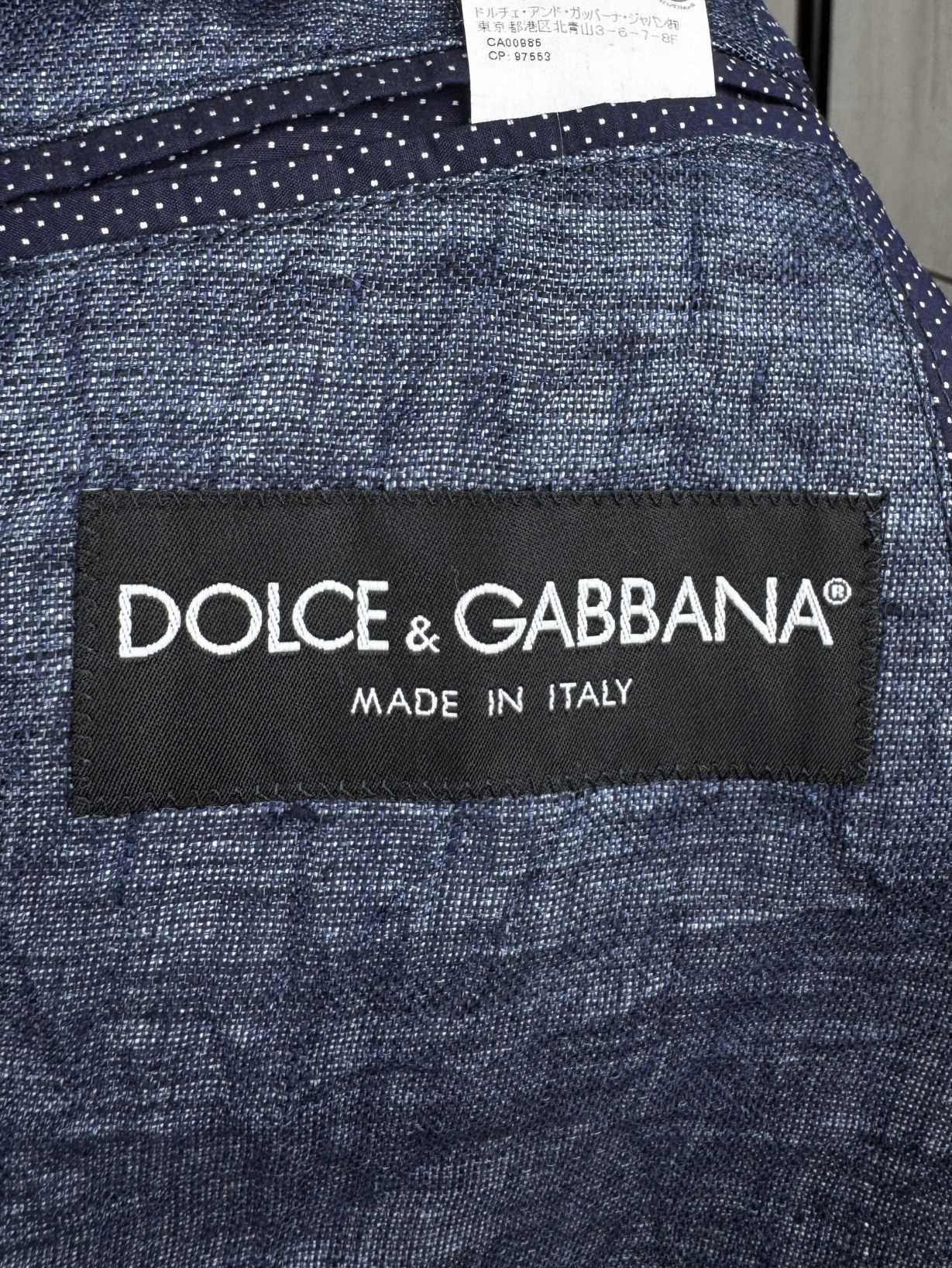 Dolce & Gabbana Dolce & Gabbana blue linen distressed made in Italy blazer Size 36R - 12 Thumbnail