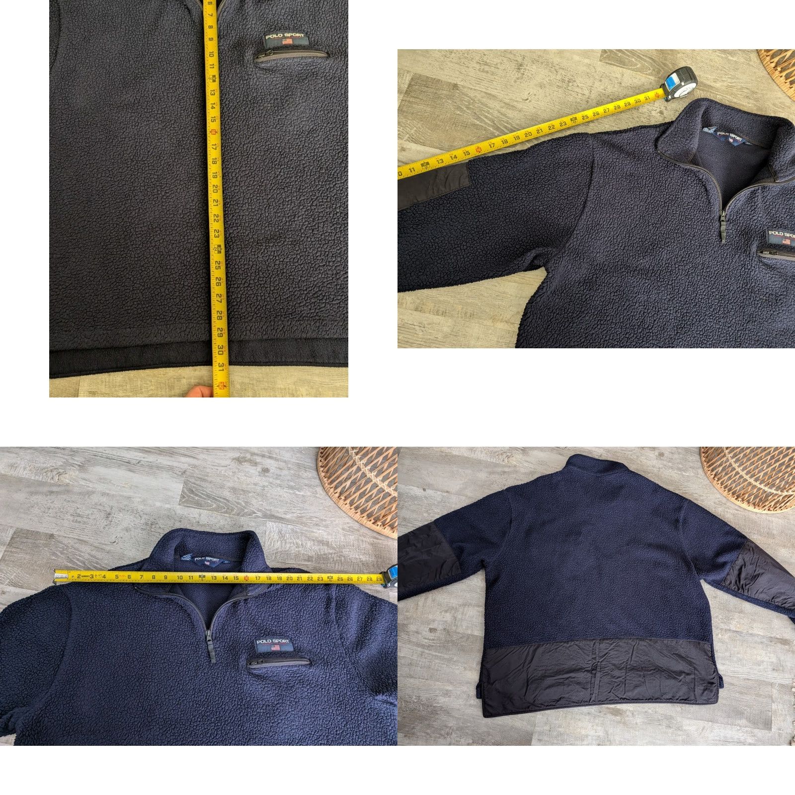 Polo Ralph Lauren VINTAGE Polo Ralph Lauren Polo Sport Pullover Fleece 1/4 Zip - Navy Blue - XL Mens Size US XL / EU 56 / 4 - 9 Thumbnail