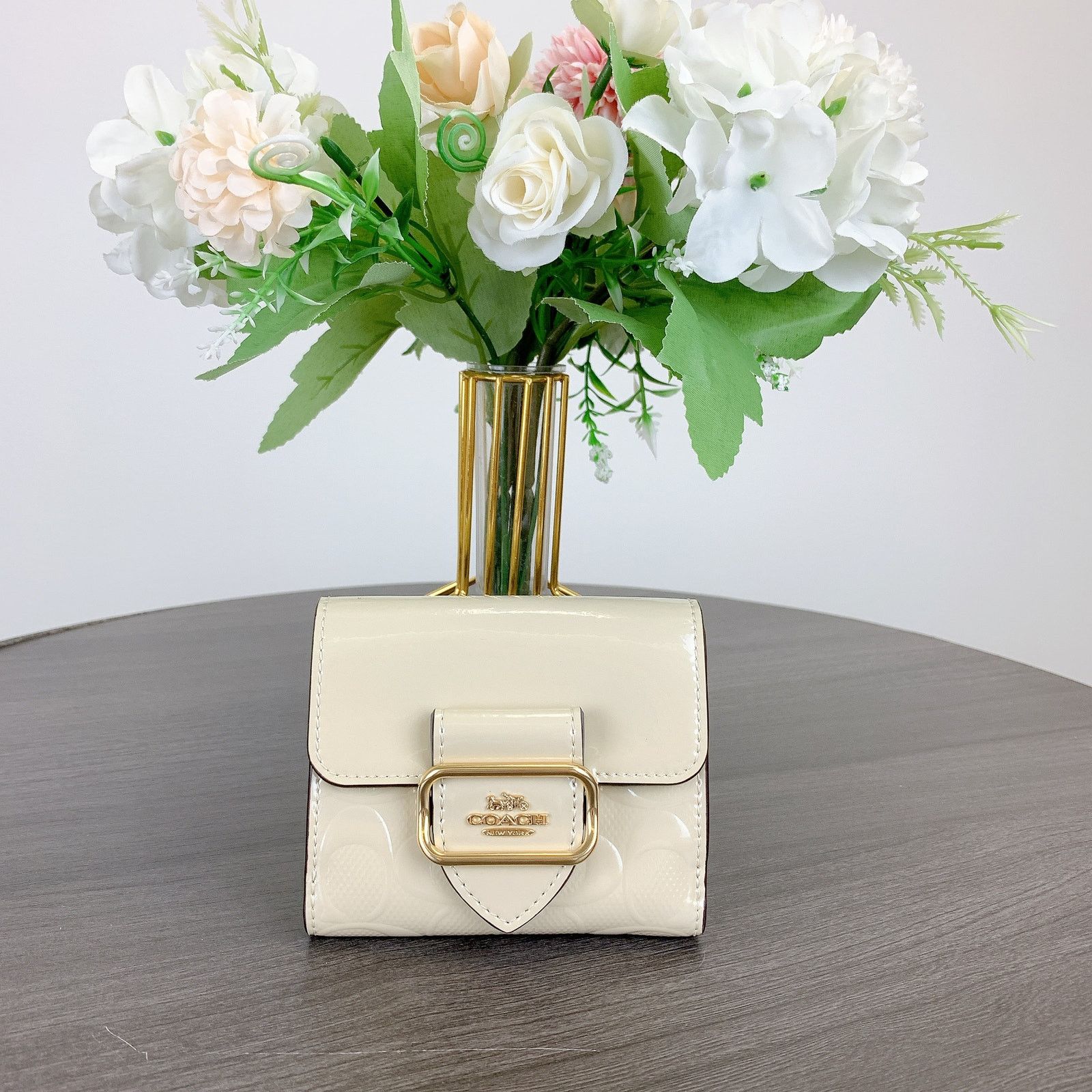 Coach Coach CT987 Small Morgan Wallet In Leather IN Chalk Size ONE SIZE - 1 Thumbnail