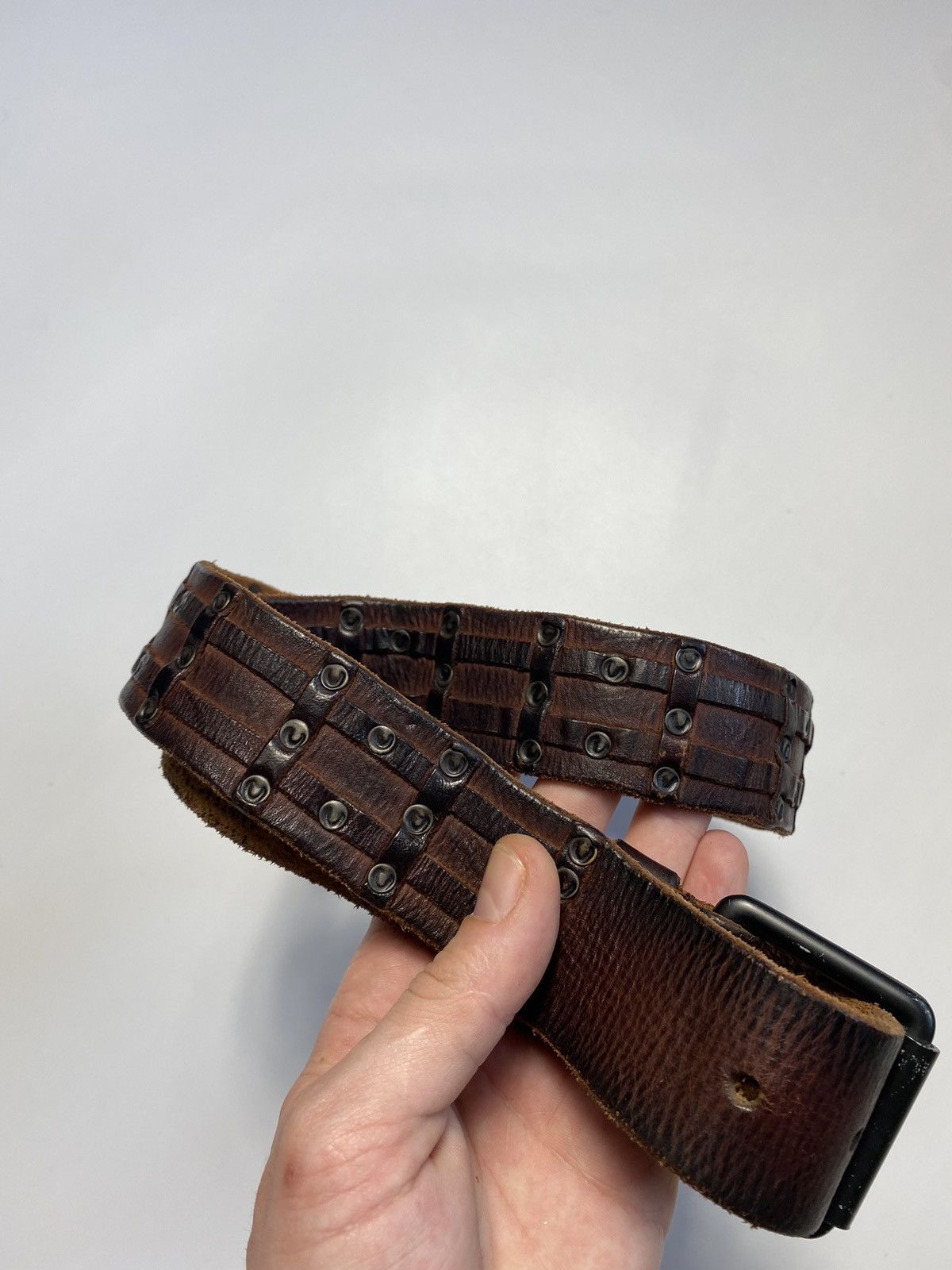 Allsaints Allsaints Spitalfield avant-garde leather belt Size 32 - 9 Thumbnail