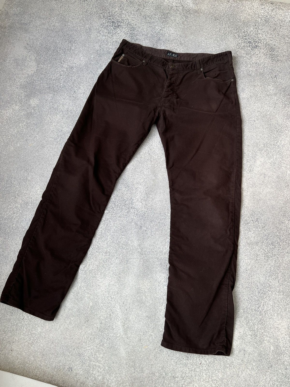 Armani × Vintage Vintage Armani Jeans Brown Streetwear Pants Size US 35 - 5 Thumbnail
