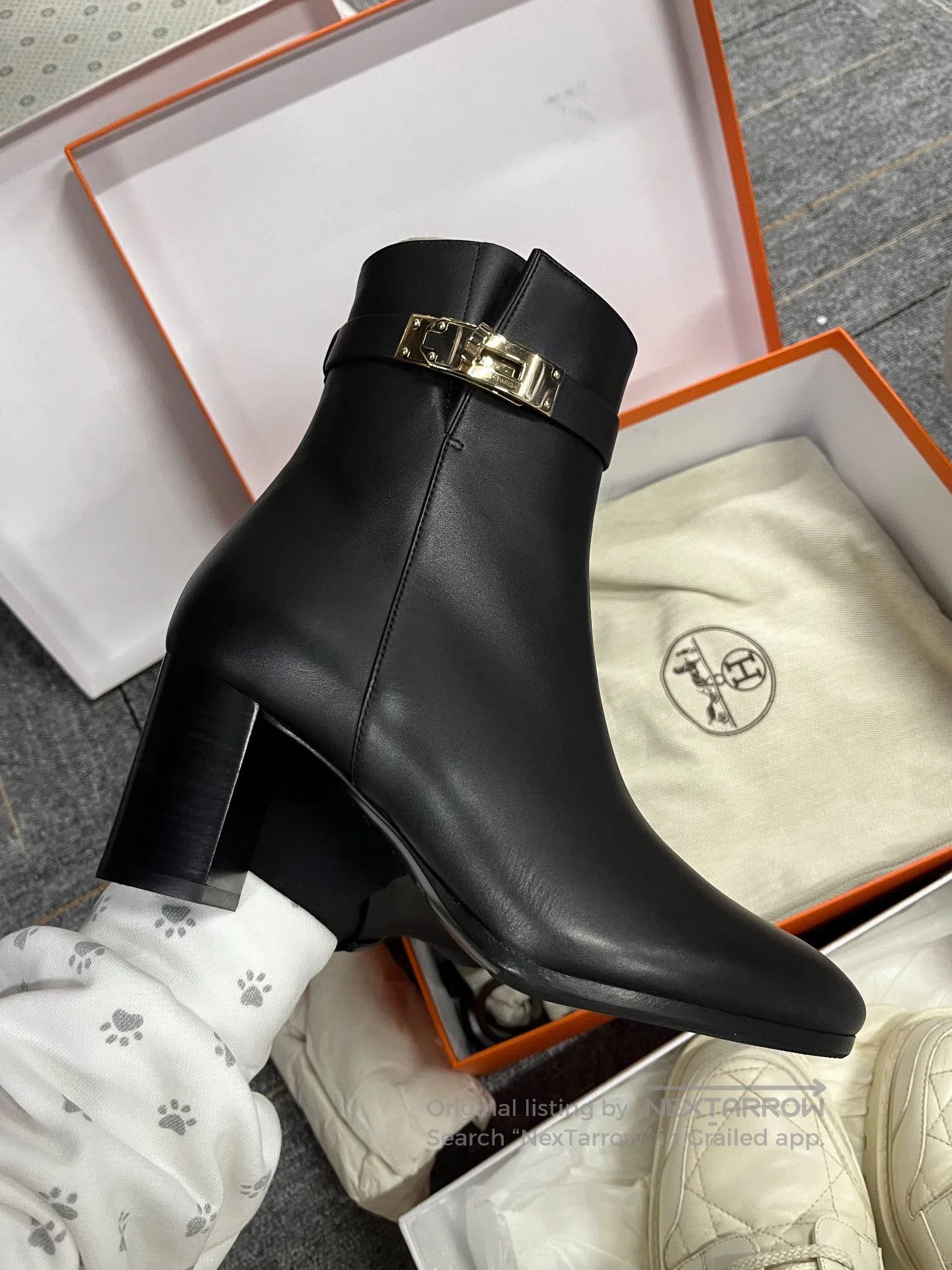 Hermes Hermes Black Gold Kelly Boots| Size US 5.5 / IT 35.5 - 7 Thumbnail