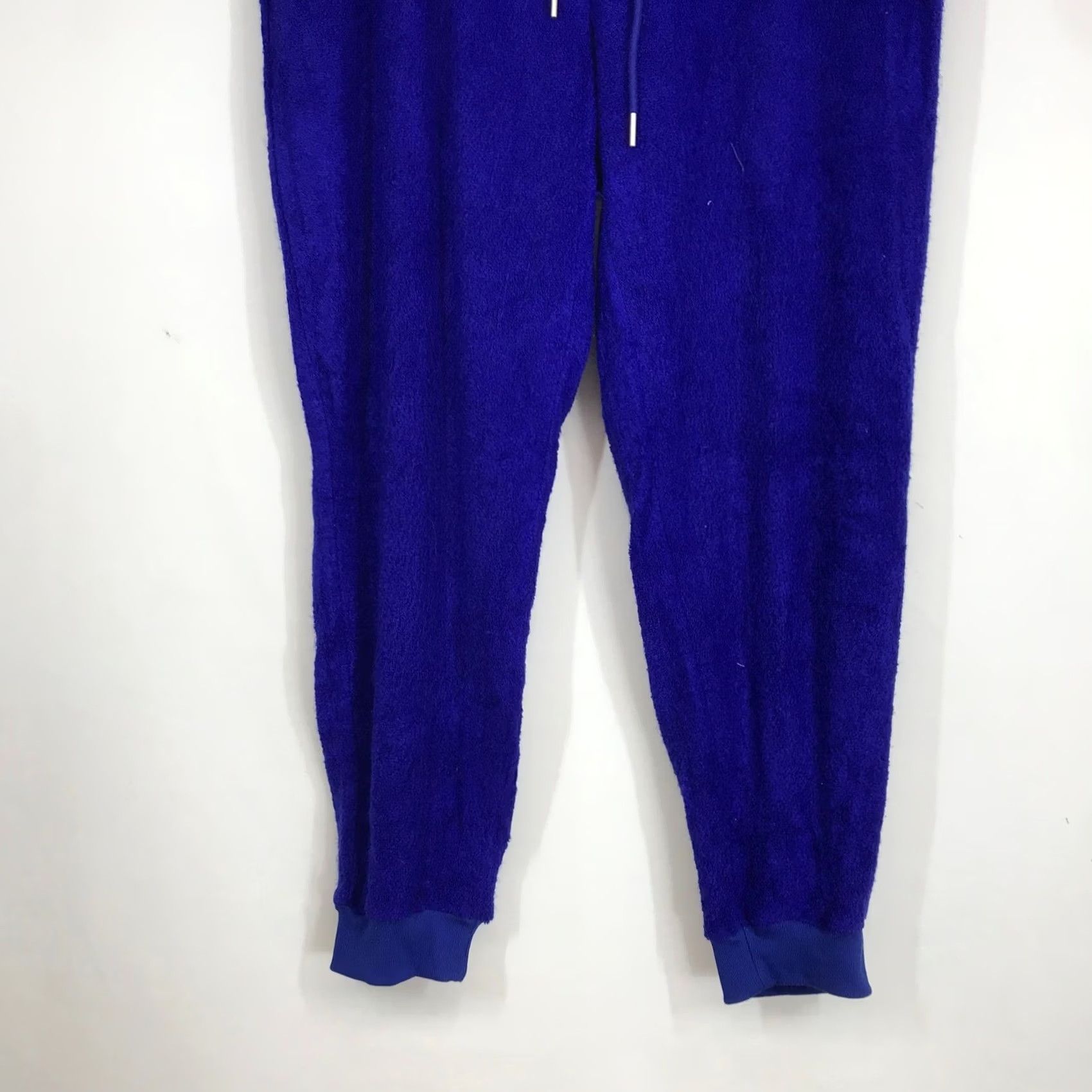 Vintage White Birch Royal Blue Fuzzy Joggers Plus Size 3X Drawstring Elastic Waist Size 40" / US 18 - 3 Thumbnail