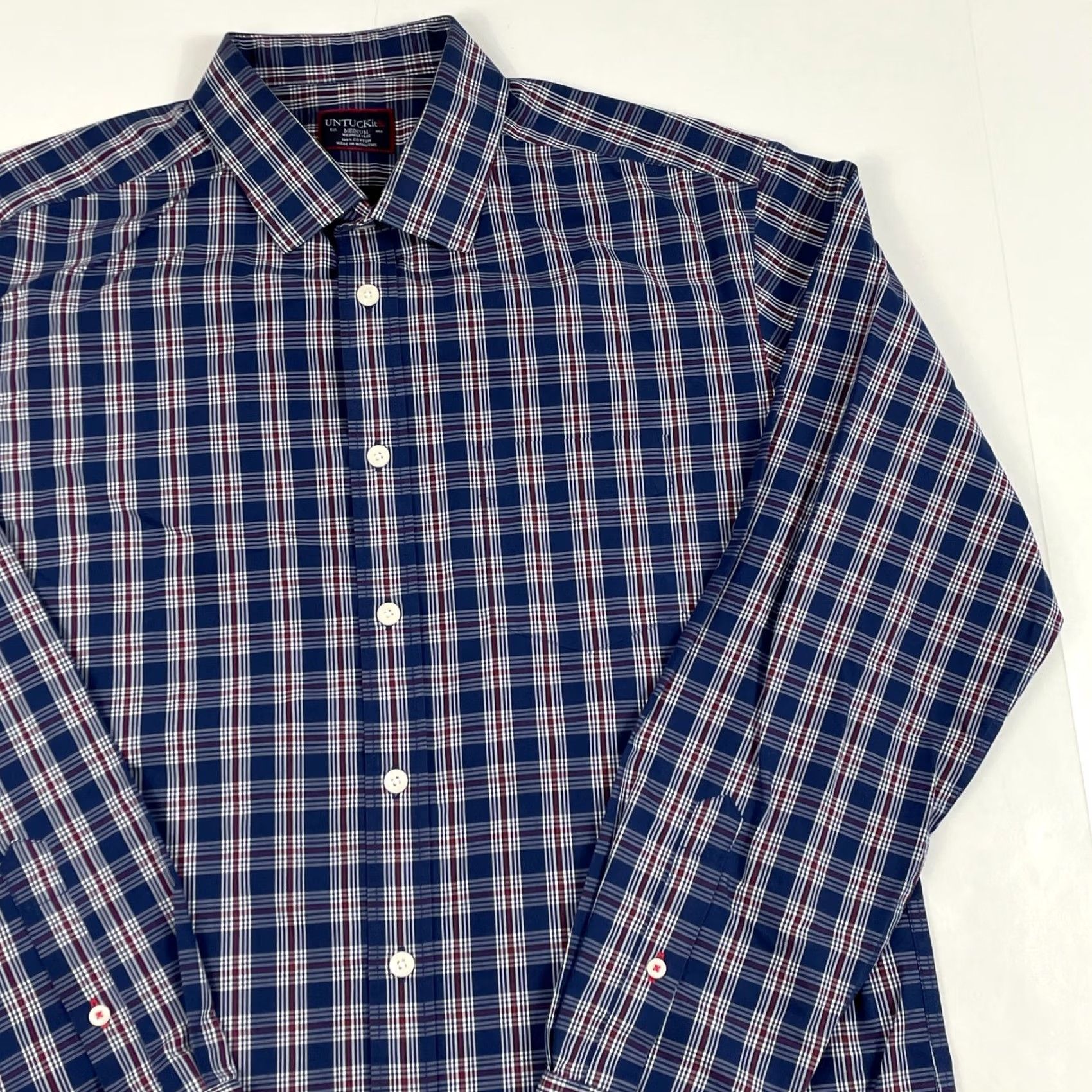 UNTUCKit UNTUCKit Shirt - Mens Medium Blue Long Sleeve Button-Up - Preppy Casual Size US M / EU 48-50 / 2 - 3 Thumbnail