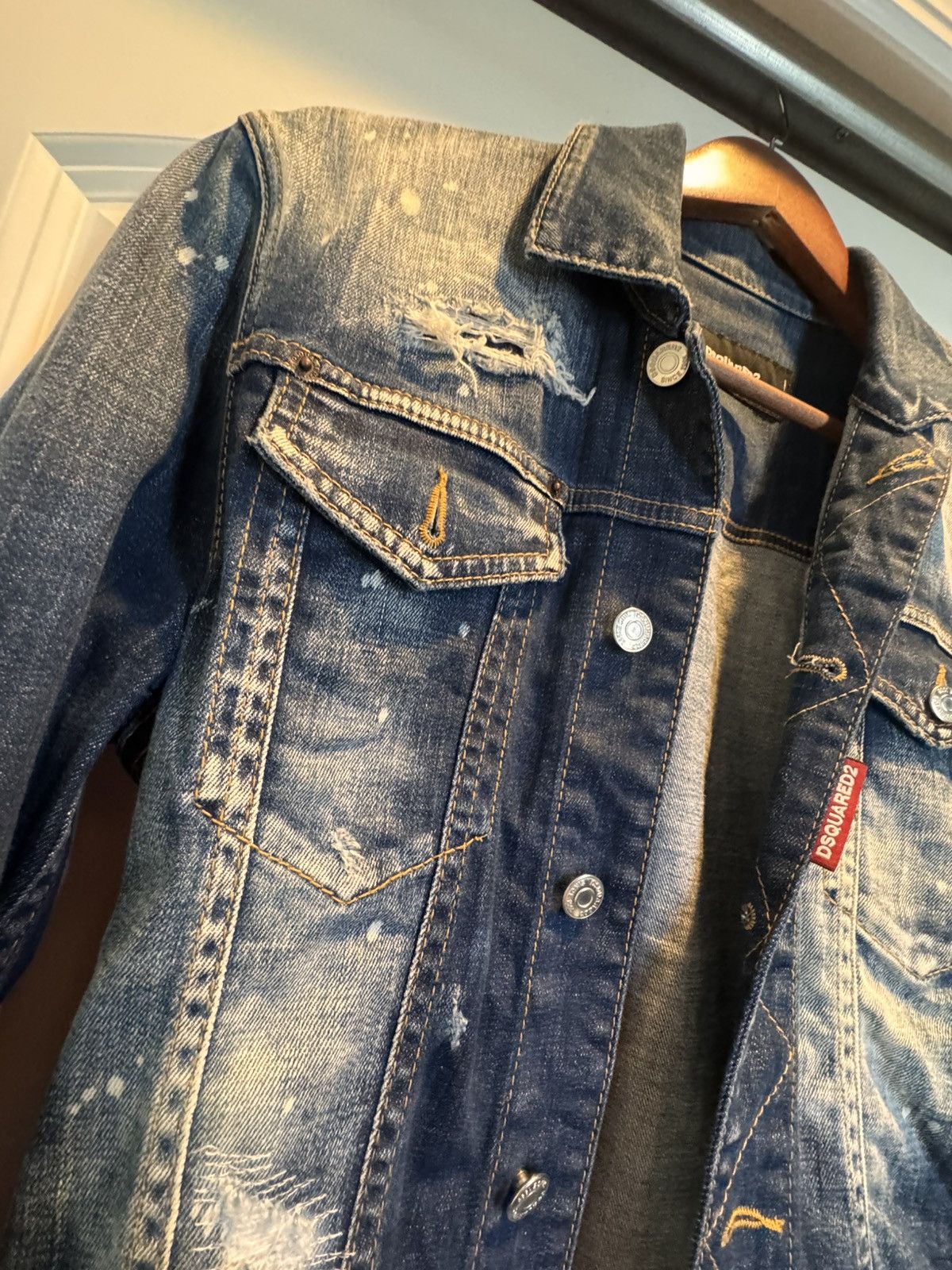 Dsquared2 Dsquared2 Denim Jacket with light denim bottom. Size US S / EU 44-46 / 1 - 2 Thumbnail