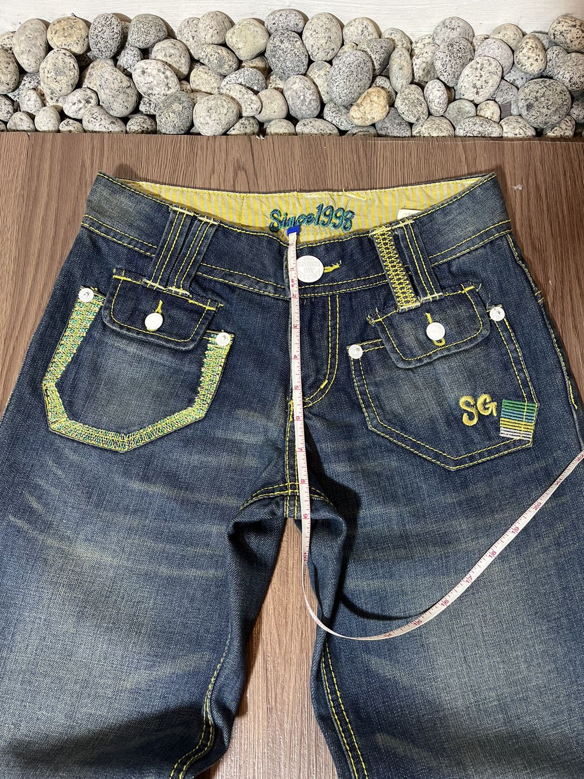 Blue Blue Japan × Hysteric Glamour × Japanese Brand Y2K Blue Moon Blue japan Surfing Back Embroidery denim Size US 28 / EU 44 - 15 Thumbnail