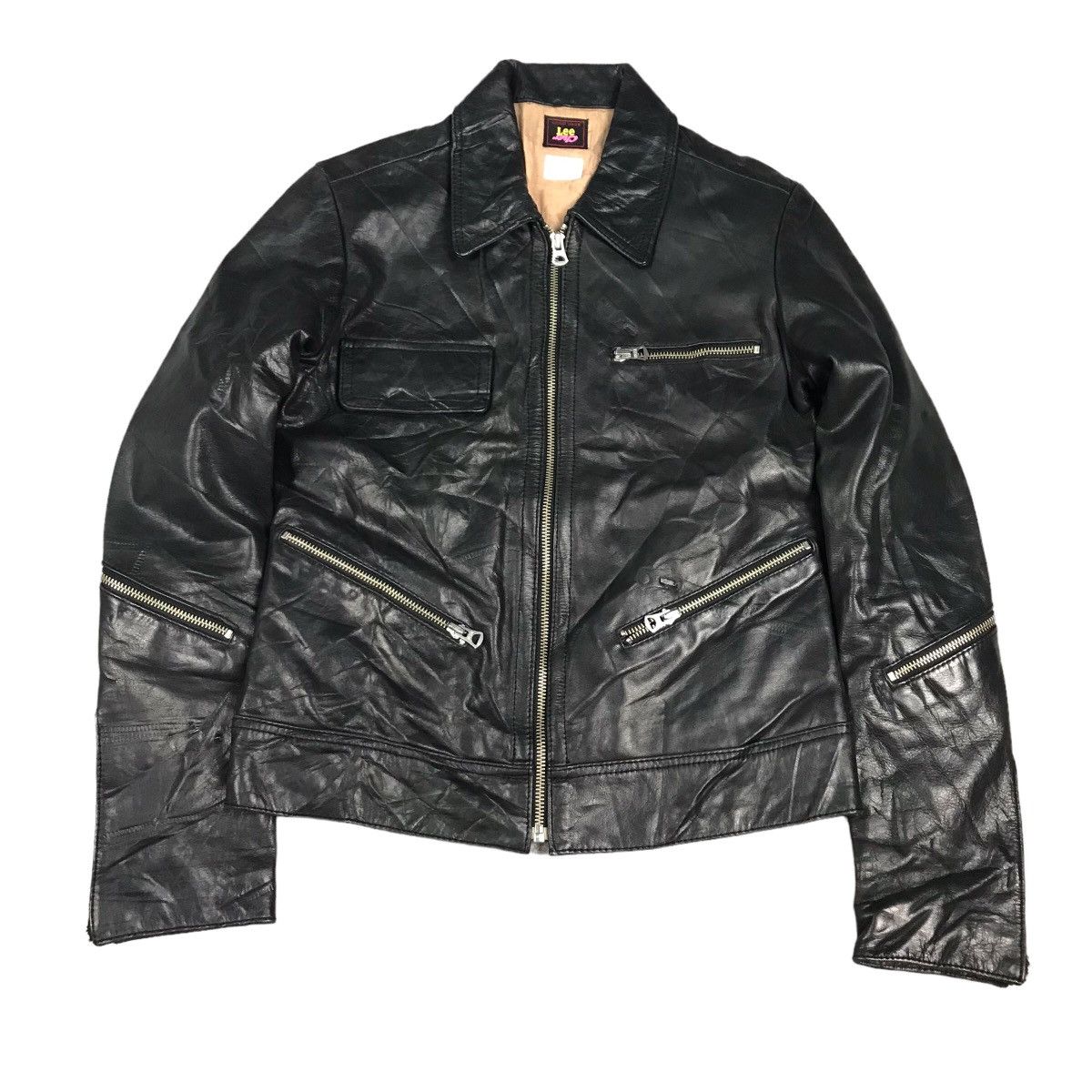 Japanese Brand × Lee LEE MULTI ZIPPER PUNK GOTHIC STYLE LEATHER JACKET Size S / US 4 / IT 40 - 1 Thumbnail