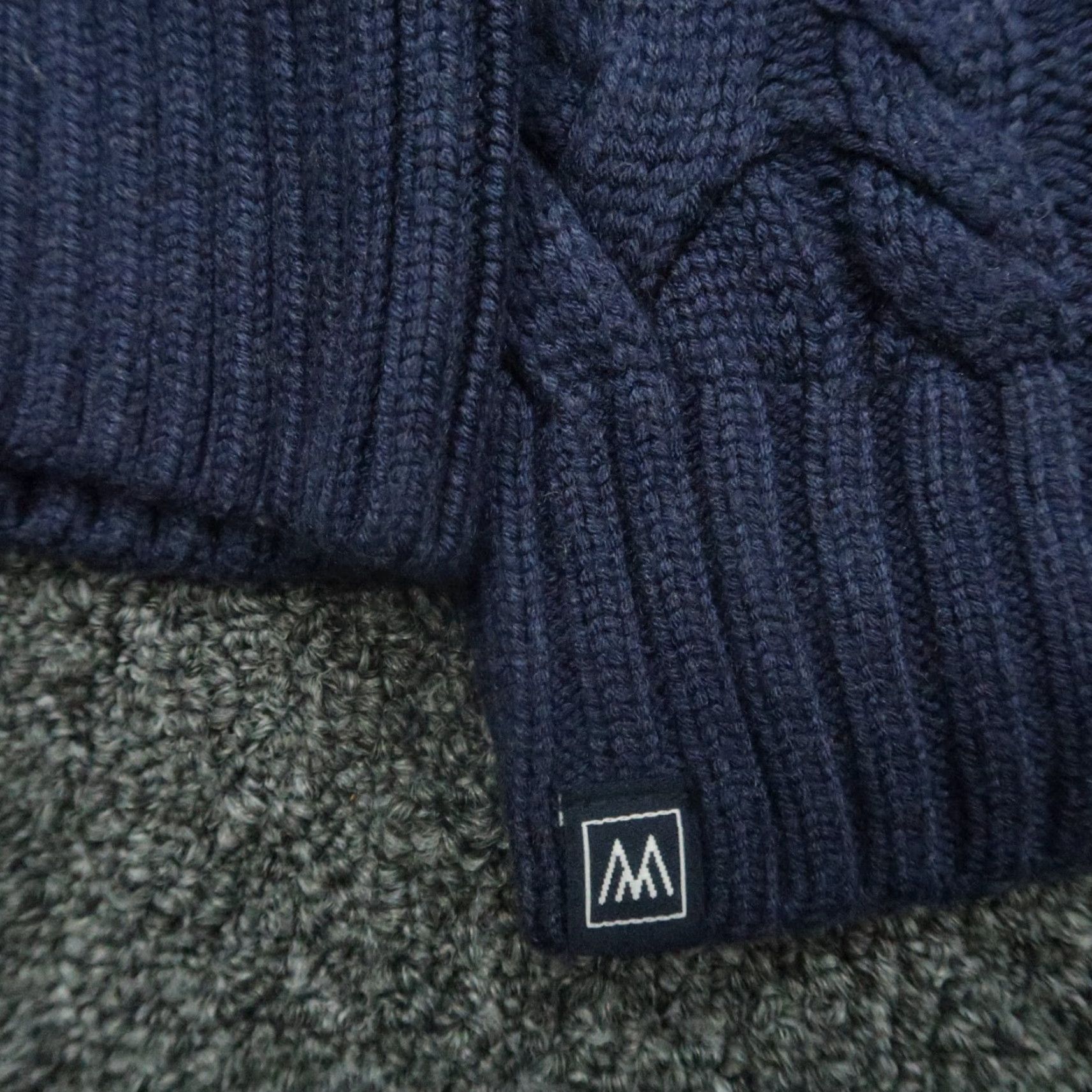 Mizzen+Main Mizzen+Main Sweater Mens XL Blue Cable Knit Pullover Crew Neck Jumper Clothing Size US XL / EU 56 / 4 - 4 Thumbnail