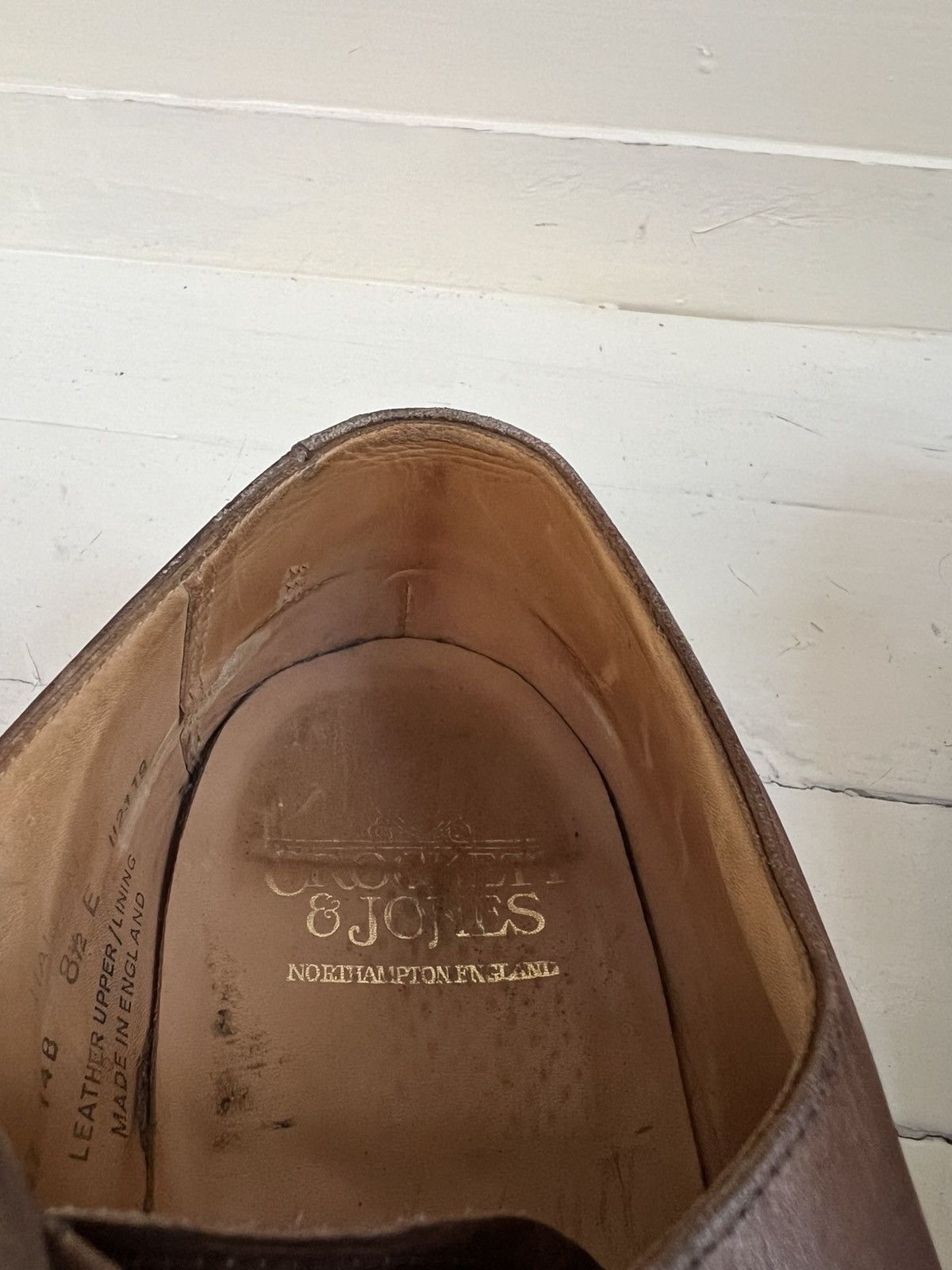 Crockett & Jones Crockett & Jones Hallam Brown Leather Cap-toe Balmoral Shoes Size US 9.5 / EU 42-43 - 20 Thumbnail