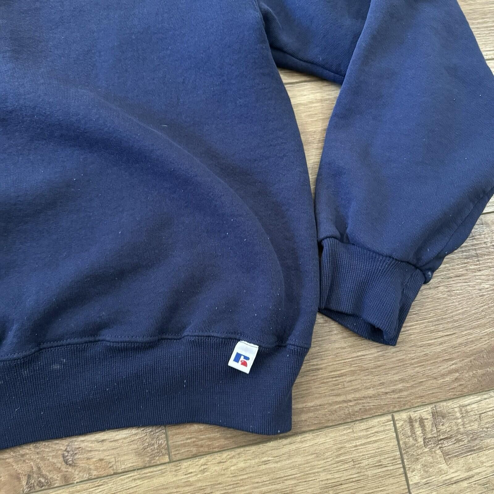 Russell Athletic Vintage 90s Russell Athletic Navy Crewneck Sweatshirt Size L Size US L / EU 52-54 / 3 - 2 Thumbnail