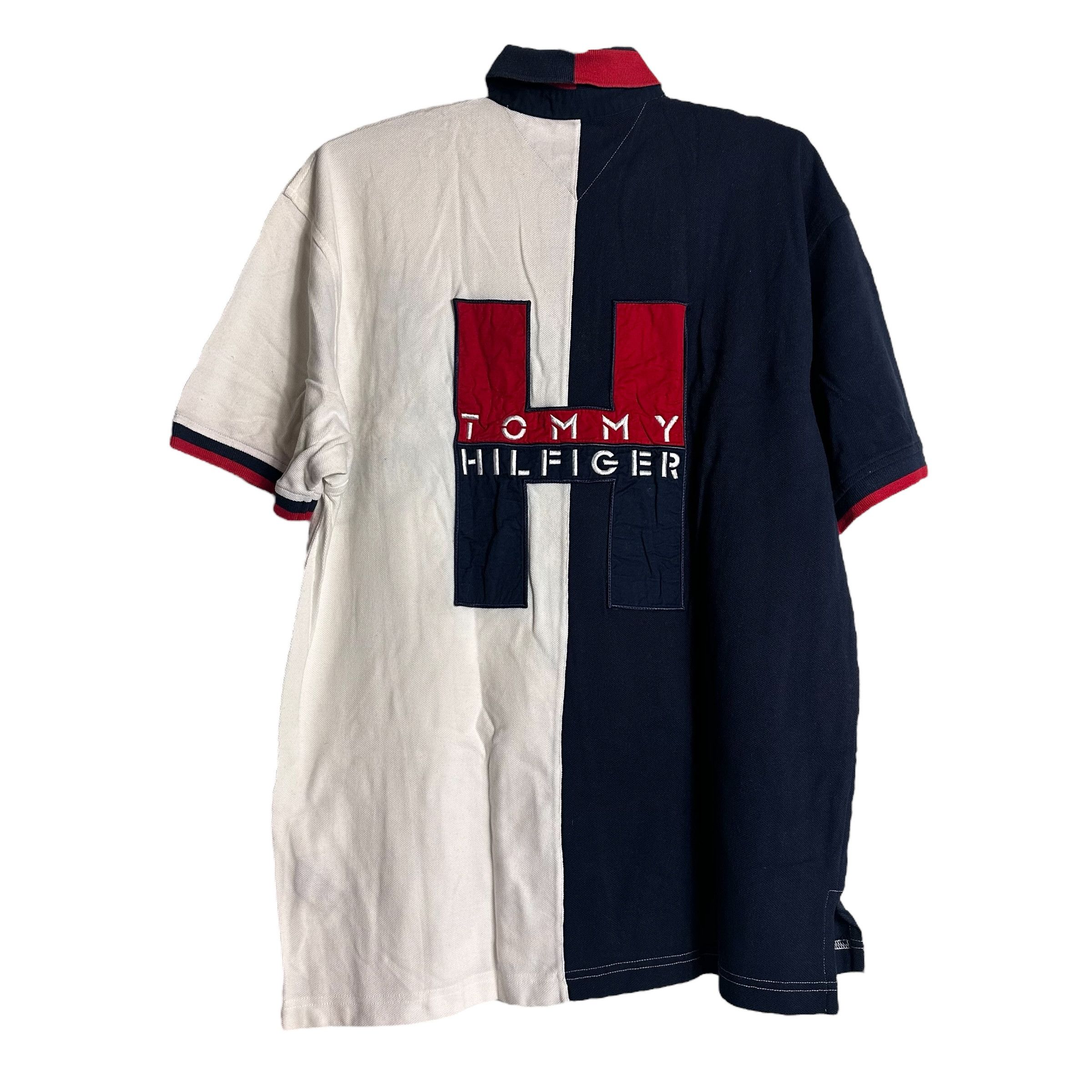 Tommy Hilfiger 🔥RARE🔥Vintage Tommy Hilfiger Spell Out Polo Shirt Size US L / EU 52-54 / 3 - 1 Thumbnail