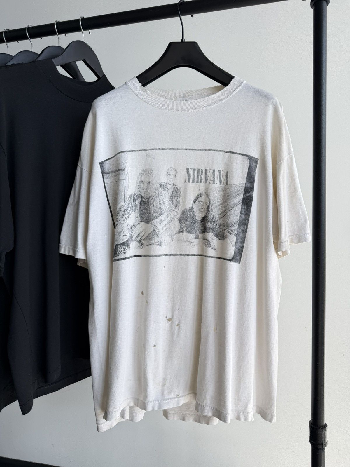 Band Tees Thrashed 90s Distressed Faded Nirvana Erd Grunge Band Tee Size US XL / EU 56 / 4 - 1 Thumbnail