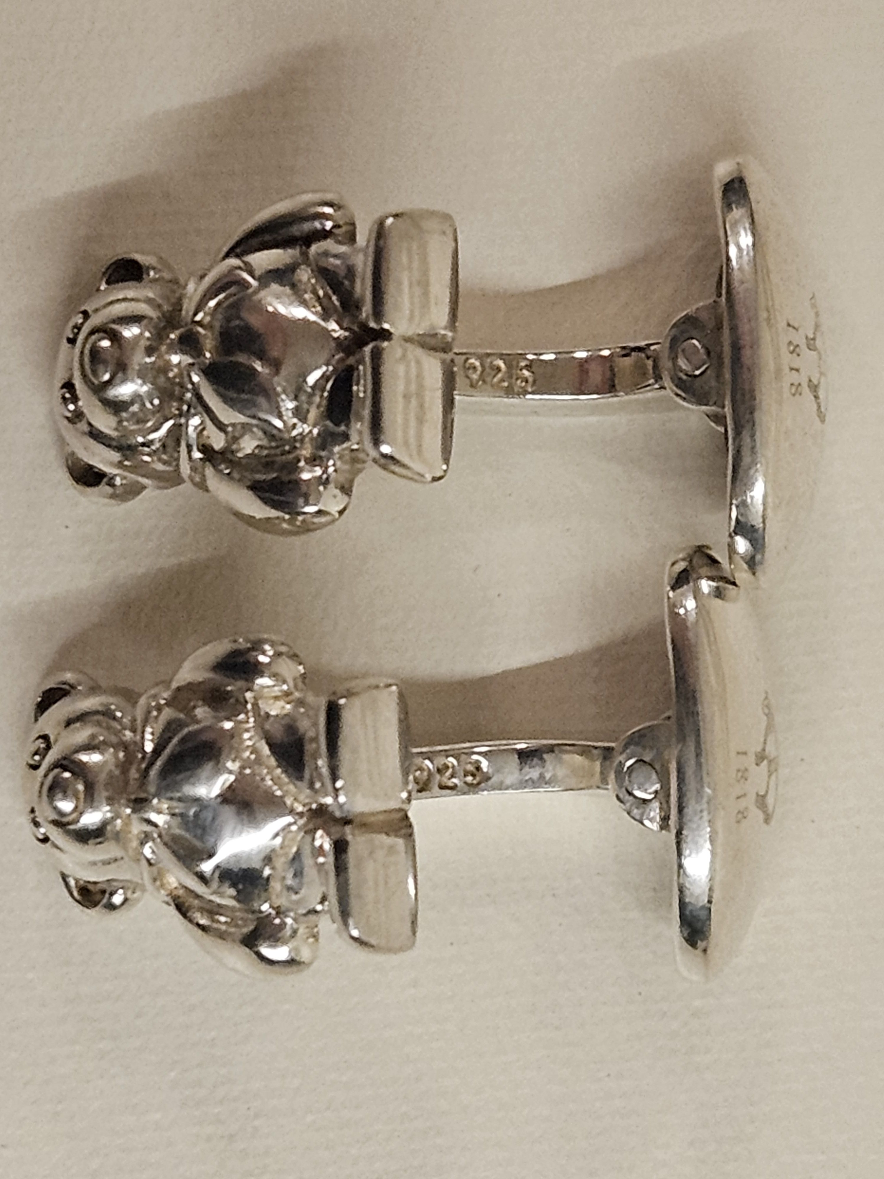 Thom Browne Thom Browne Black Fleece Teddy Bear 925 Cufflinks Size ONE SIZE - 17 Thumbnail