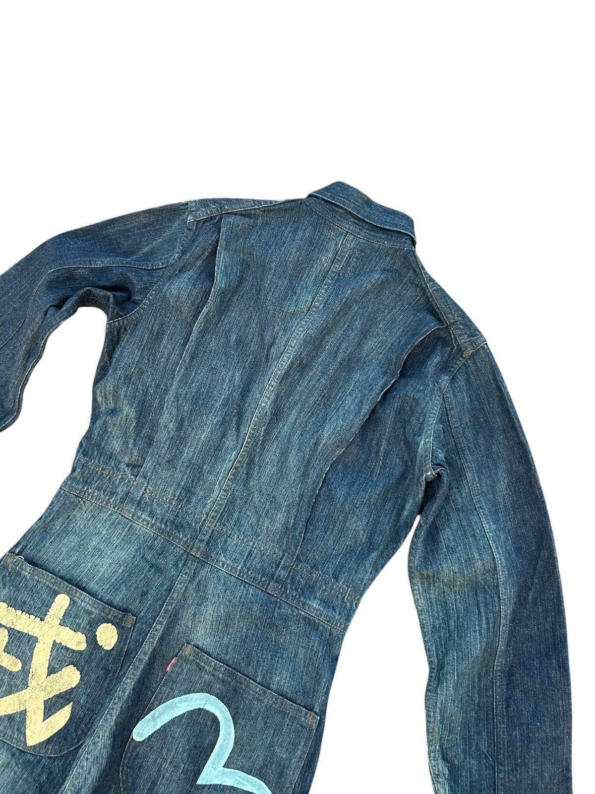 Evisu × Japanese Brand RARE!!! Vintage Evisu Japan Seagull Blue Denim Coverall Size US 38 / EU 54 - 9 Thumbnail