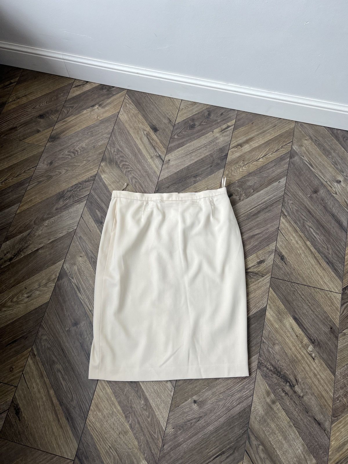 Designer × Escada × Vintage Vintage ESCADA Cream White Pencil Skirt Elegant Office Wear Size M / US 6-8 / IT 42-44 - 2 Thumbnail