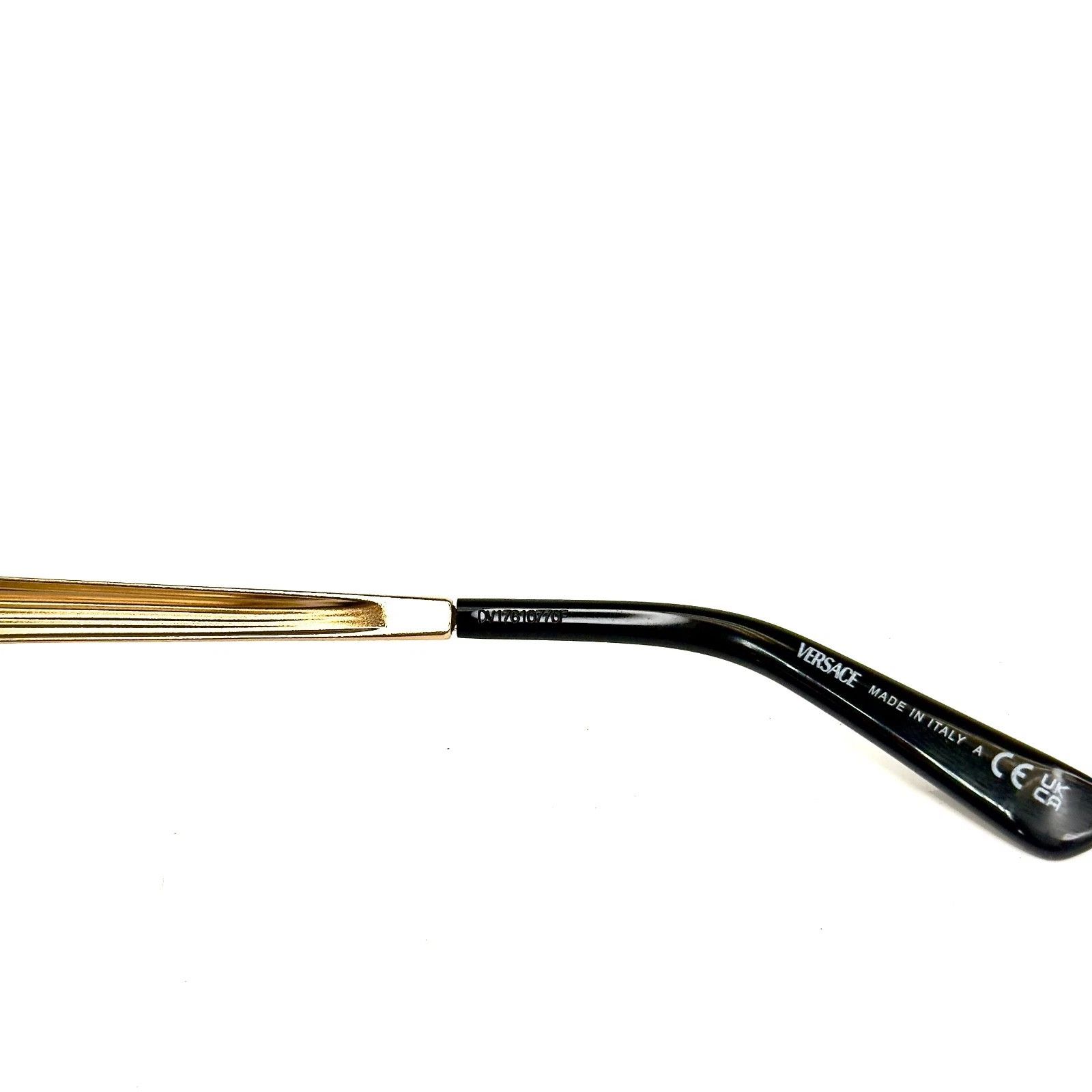 Versace VERSACE VE2161B GLAM Crystal 2161 Black Aviator Sunglasses Size ONE SIZE - 4 Thumbnail