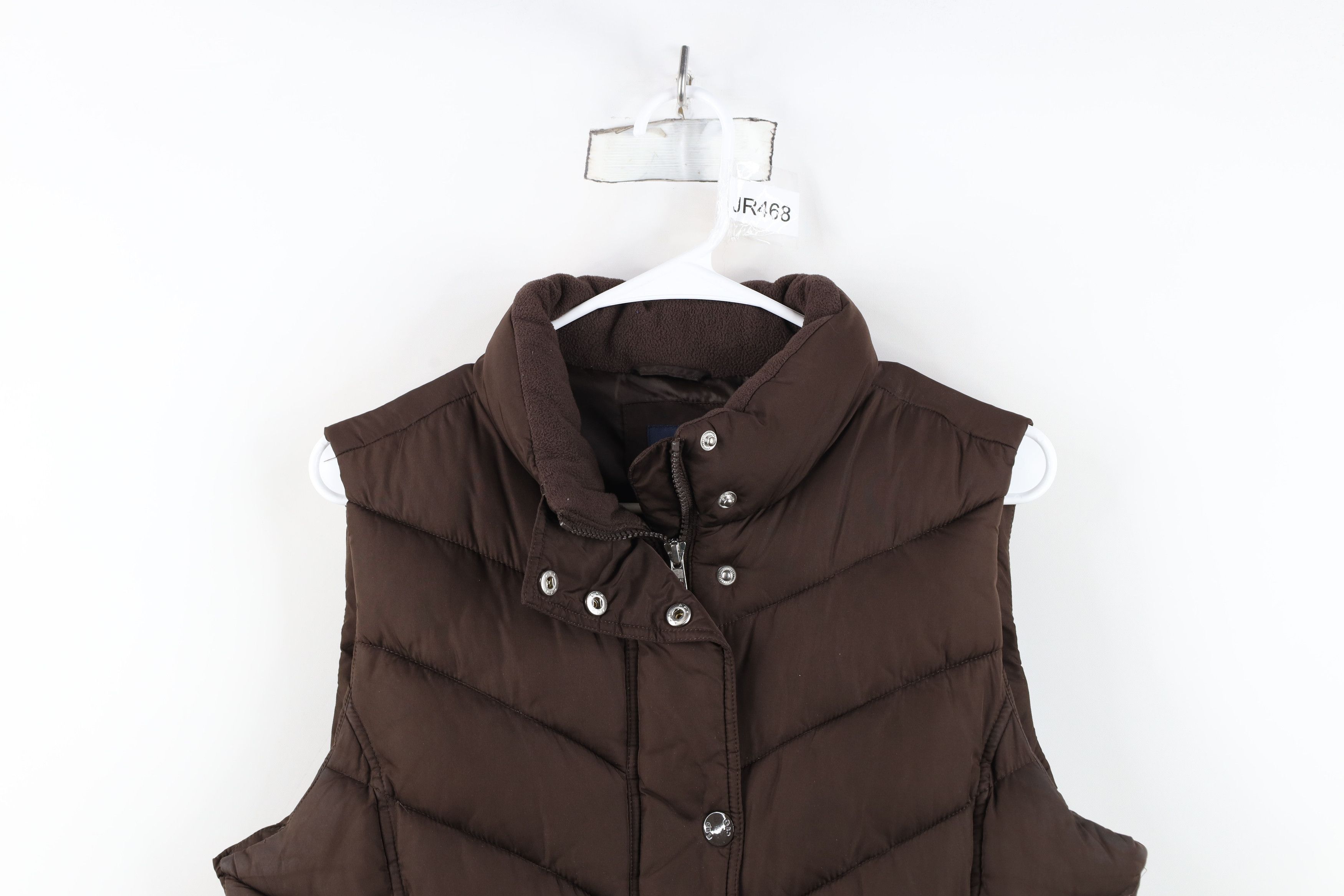 Gap Vintage Y2K Gap Babydoll Blank Puffer Vest Jacket Brown Size L / US 10 / IT 46 - 2 Thumbnail
