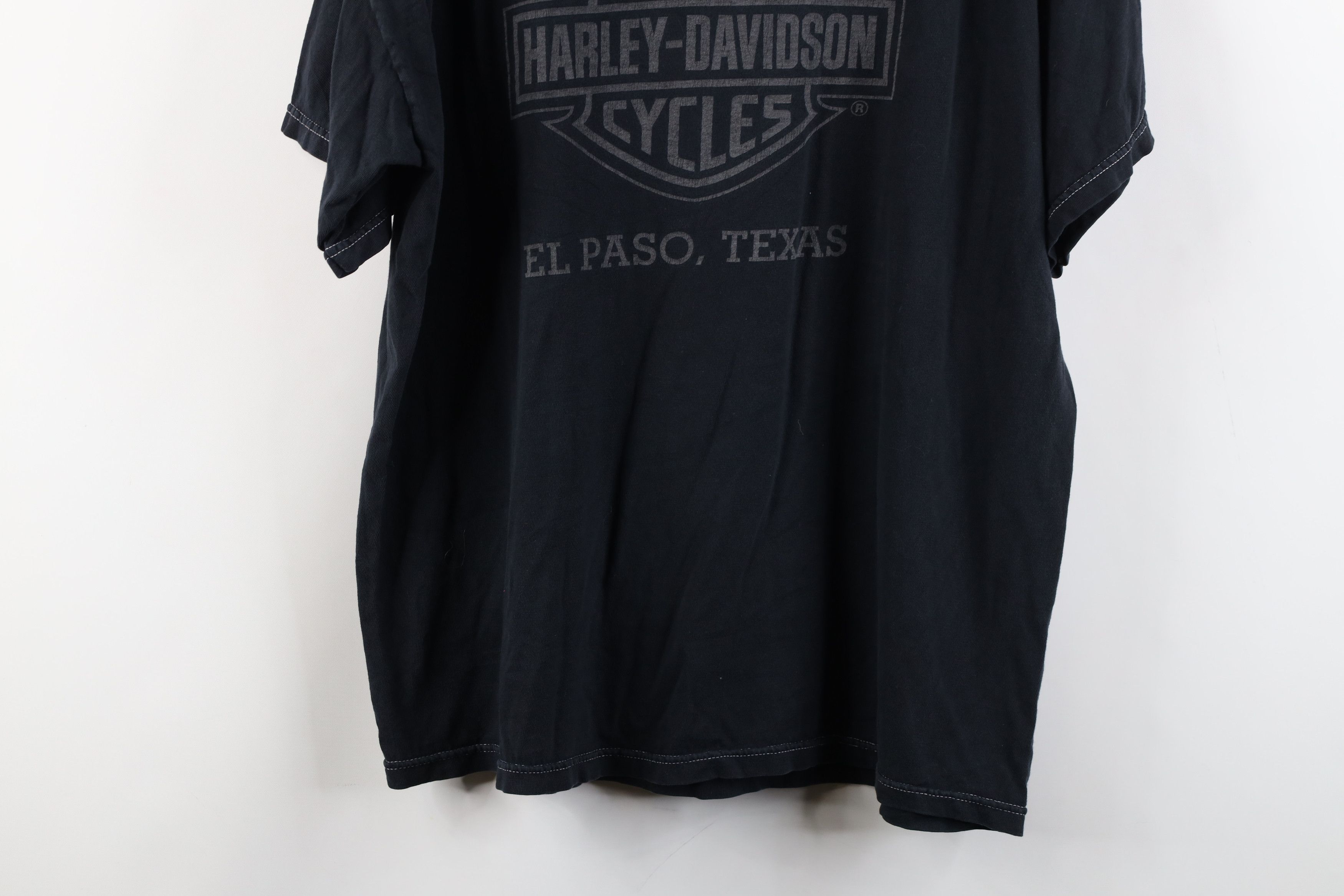Harley Davidson × Vintage Vintage Y2K Harley Davidson Big Logo T-Shirt Black Size US L / EU 52-54 / 3 - 15 Thumbnail