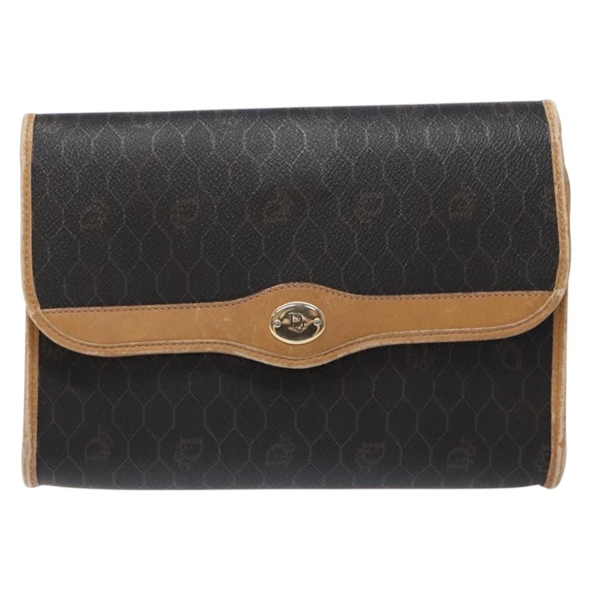 Dior DIOR Honeycomb Canvas Chain Shoulder Bag Pvc Black Gold Size ONE SIZE - 2 Thumbnail