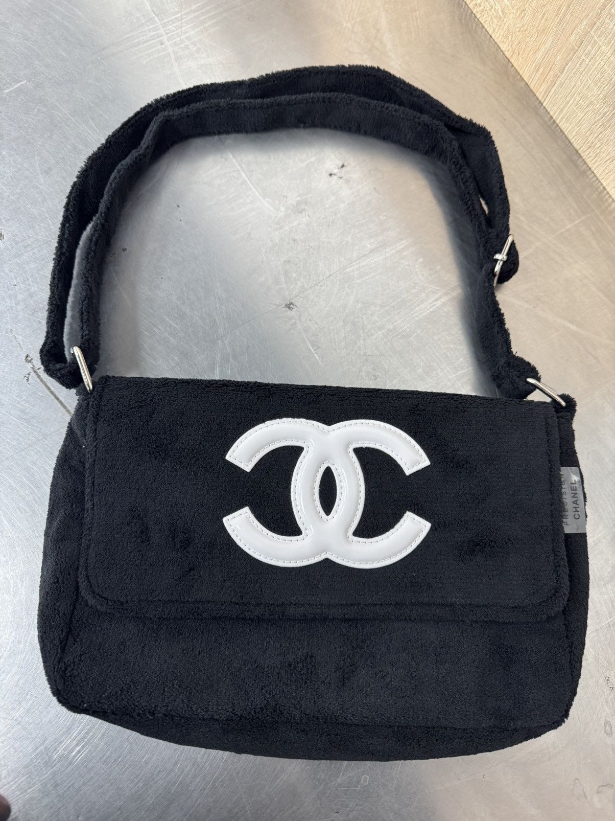 Vintage 2000S Messenger Chanel Teddy Bag Y2K in Black, Men's