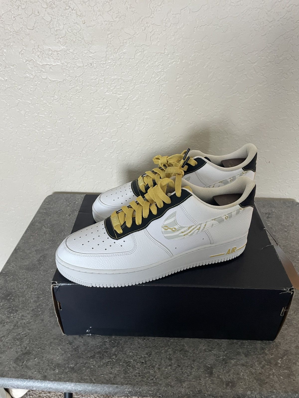 Nike AF-1 07 LV8 (Gold Link Zebra) Size US 10 / EU 43 - 3 Thumbnail