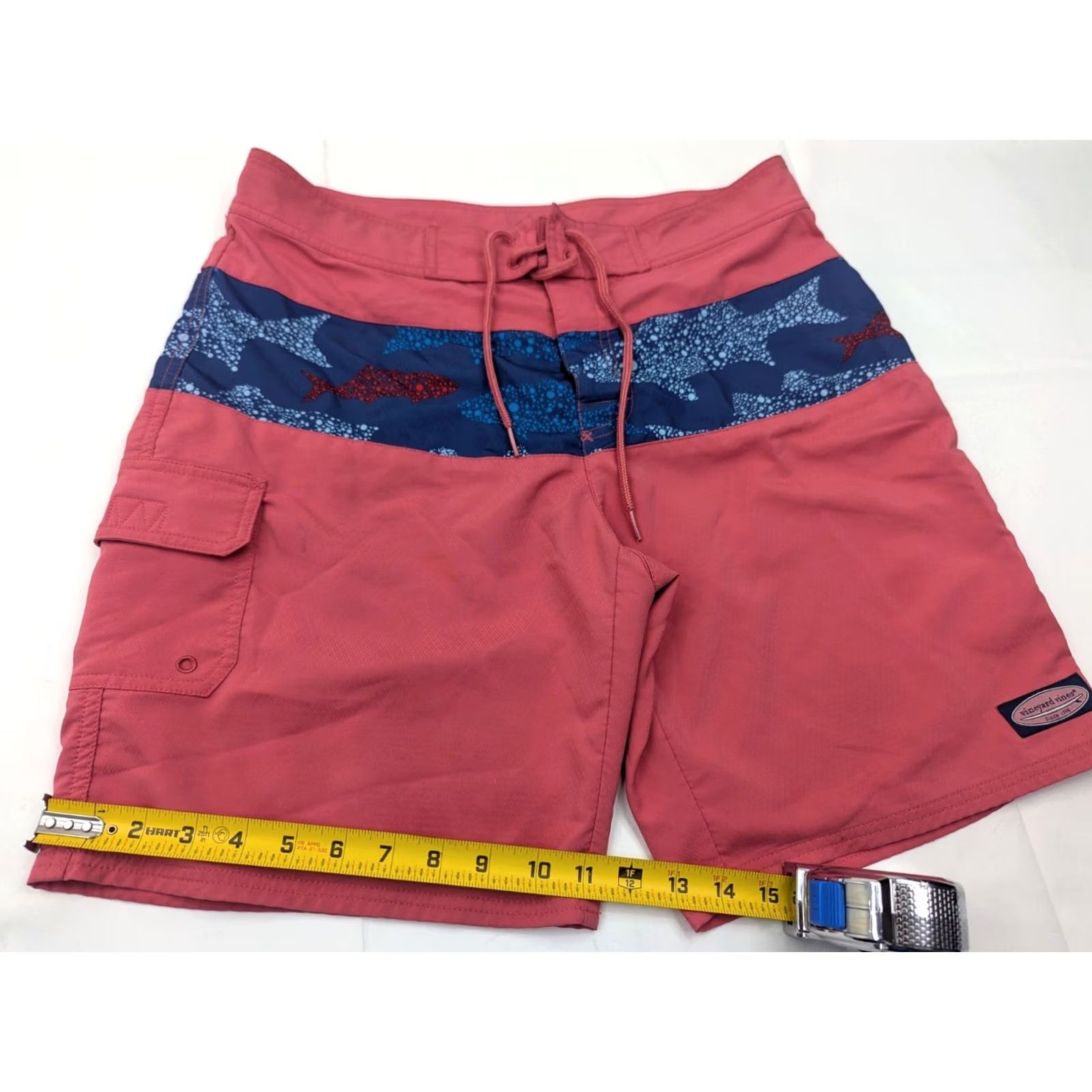 Vineyard Vines Vineyard Vines Board Shorts Mens 32 Blue Pink Salmon Fish Fishing Swim Trunks Size US 32 / EU 48 - 3 Thumbnail
