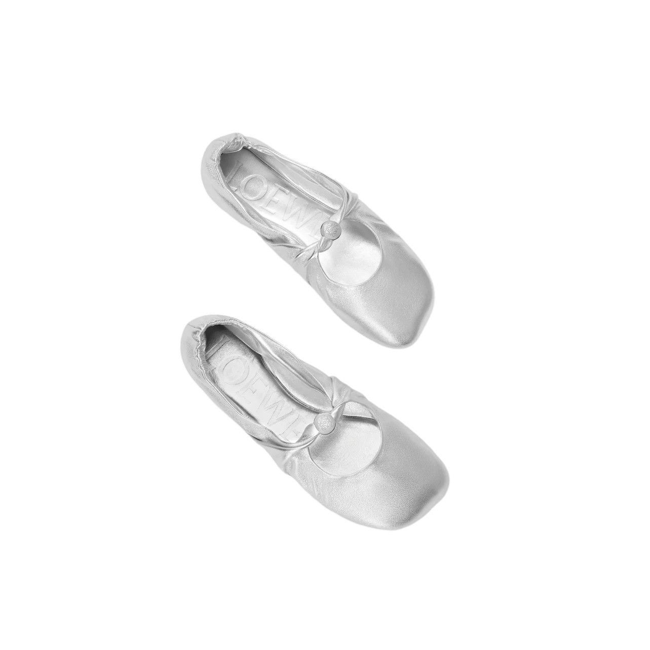Loewe LOEWE Pebble Soft $1150 Silver Ballerinas New & Authentic (W Size US 10 / IT 40 - 3 Thumbnail