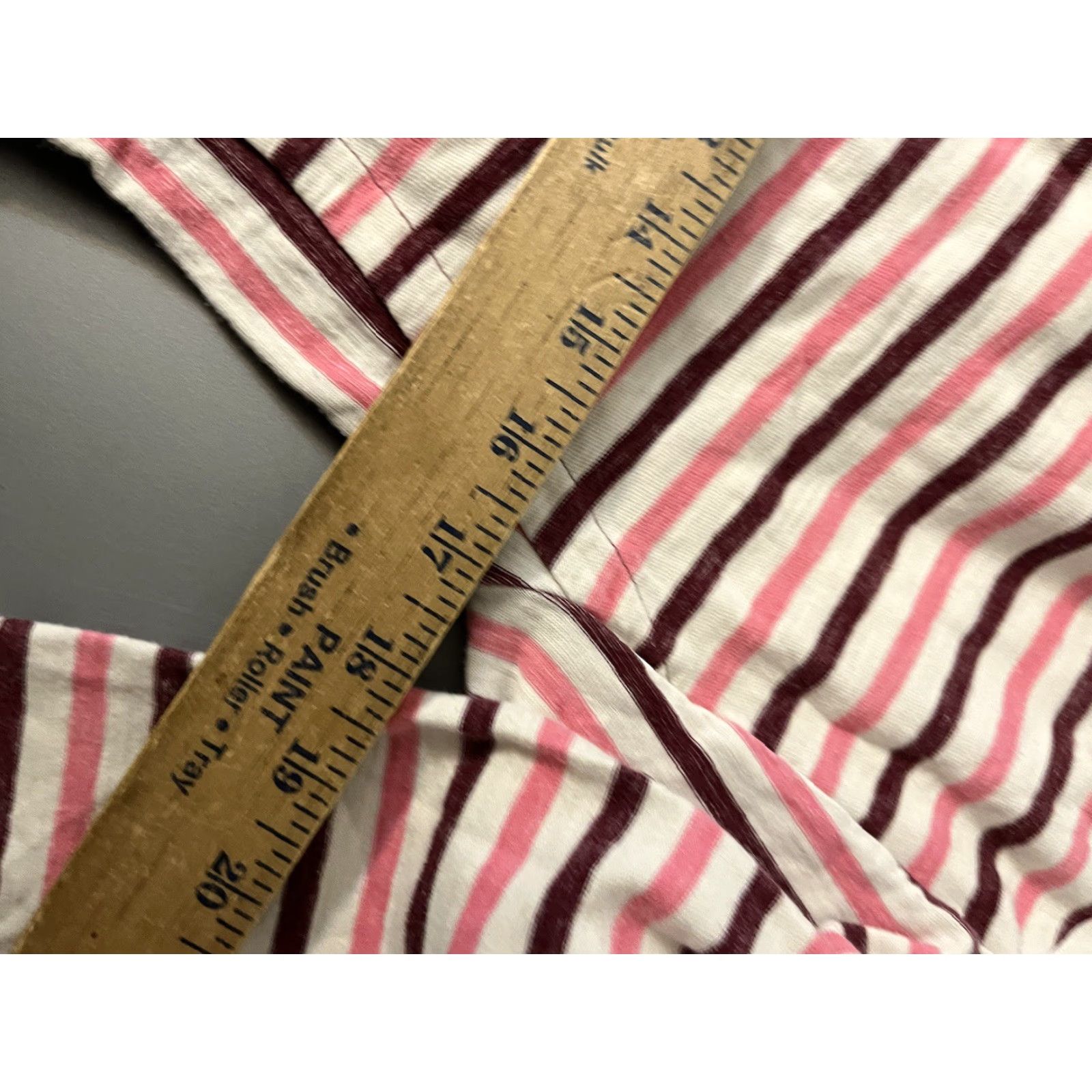 Talbots T by Talbots Blouse Multicolor Striped 3/4 Sleeve Scoop Neck Size MP Womens Size M / US 6-8 / IT 42-44 - 5 Thumbnail