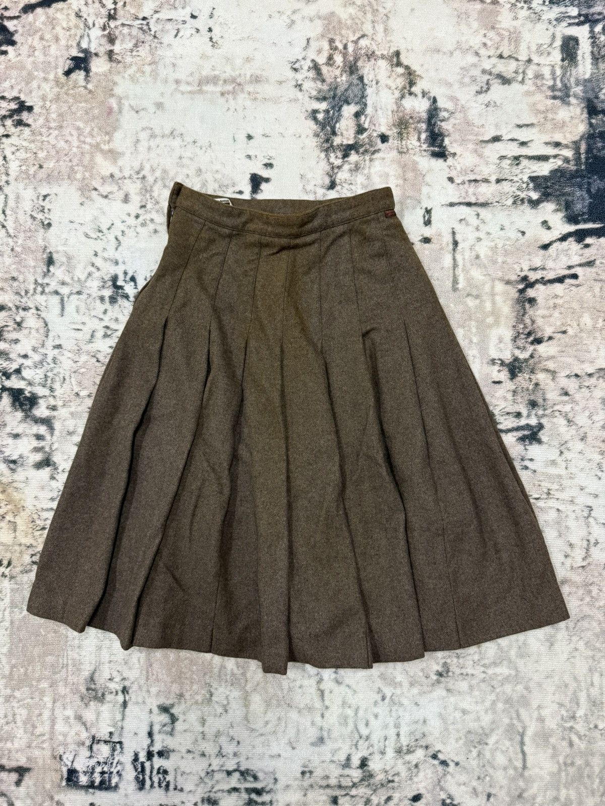 Japanese Brand × Mademoiselle Non Non × Vintage Madmoiselle Non Non plates Wool Skirt Size 24" / US 00 / IT 34 - 11 Thumbnail