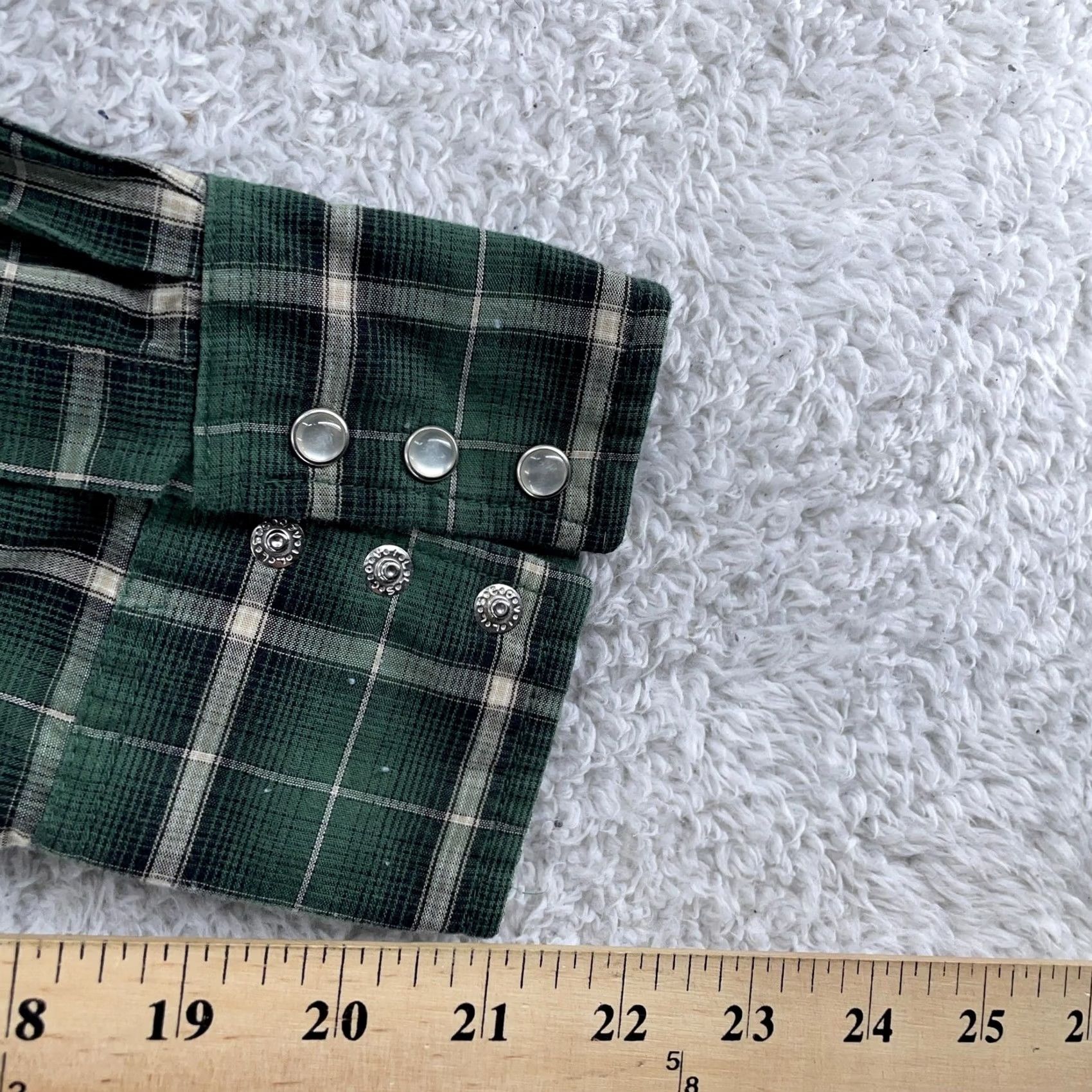 Wrangler Wrangler Shirt Mens XL Green Plaid Pearl Snap Western Collared MTW1229 Size US XL / EU 56 / 4 - 7 Thumbnail