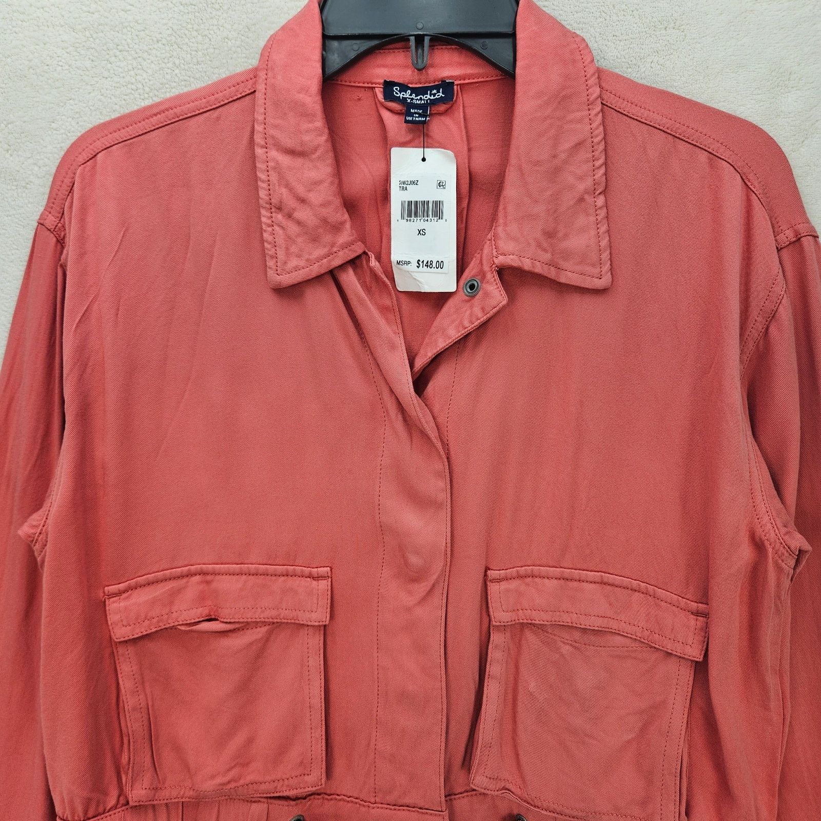 Splendid SPENDID WOMEN'S XS MISS AMERICA JACKET SUPER SOFT RED PINK Size XS / US 0-2 / IT 36-38 - 2 Thumbnail