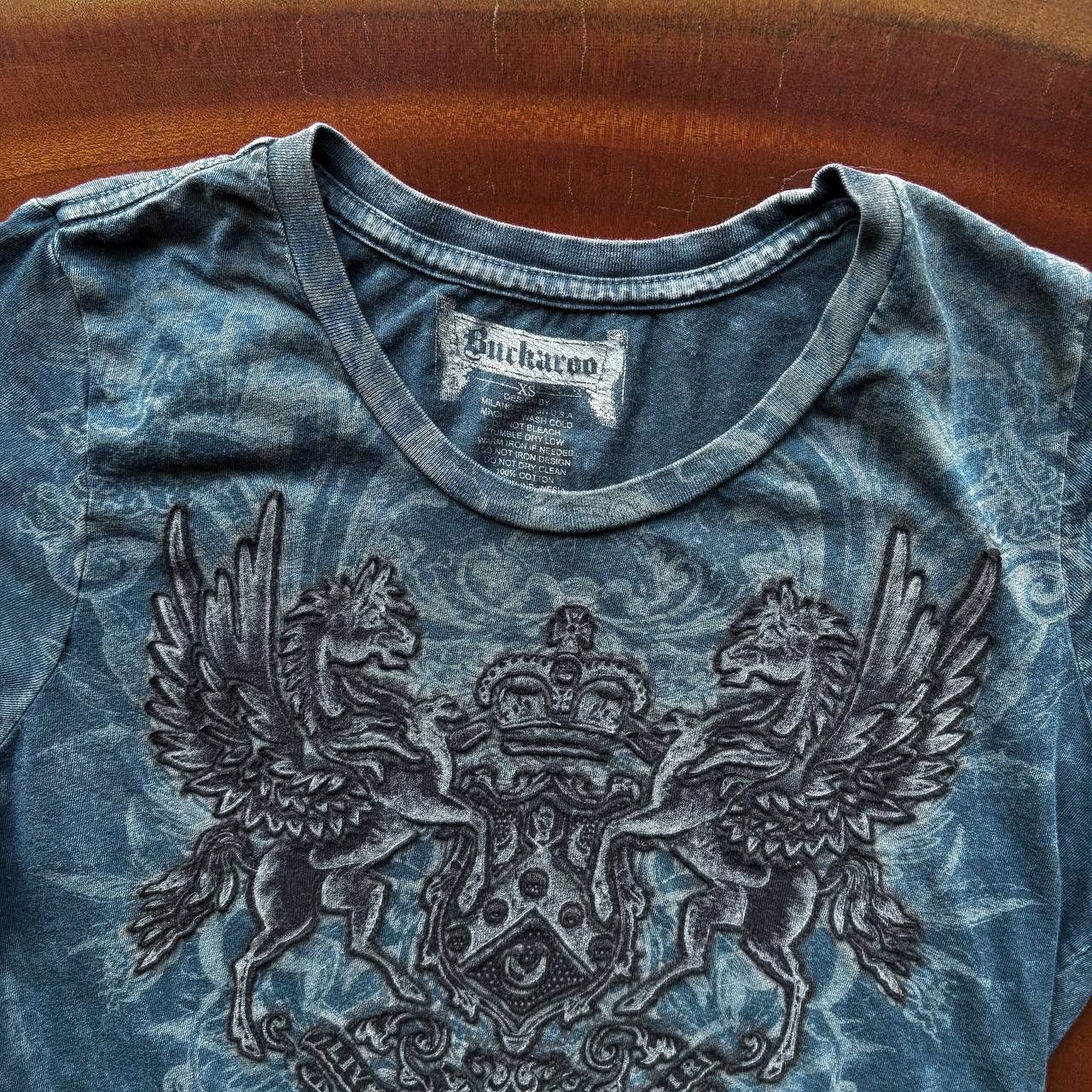 BUCKAROO Y2K Style Womens Buckaroo Graphic Tshirt Size XS / US 0-2 / IT 36-38 - 3 Thumbnail