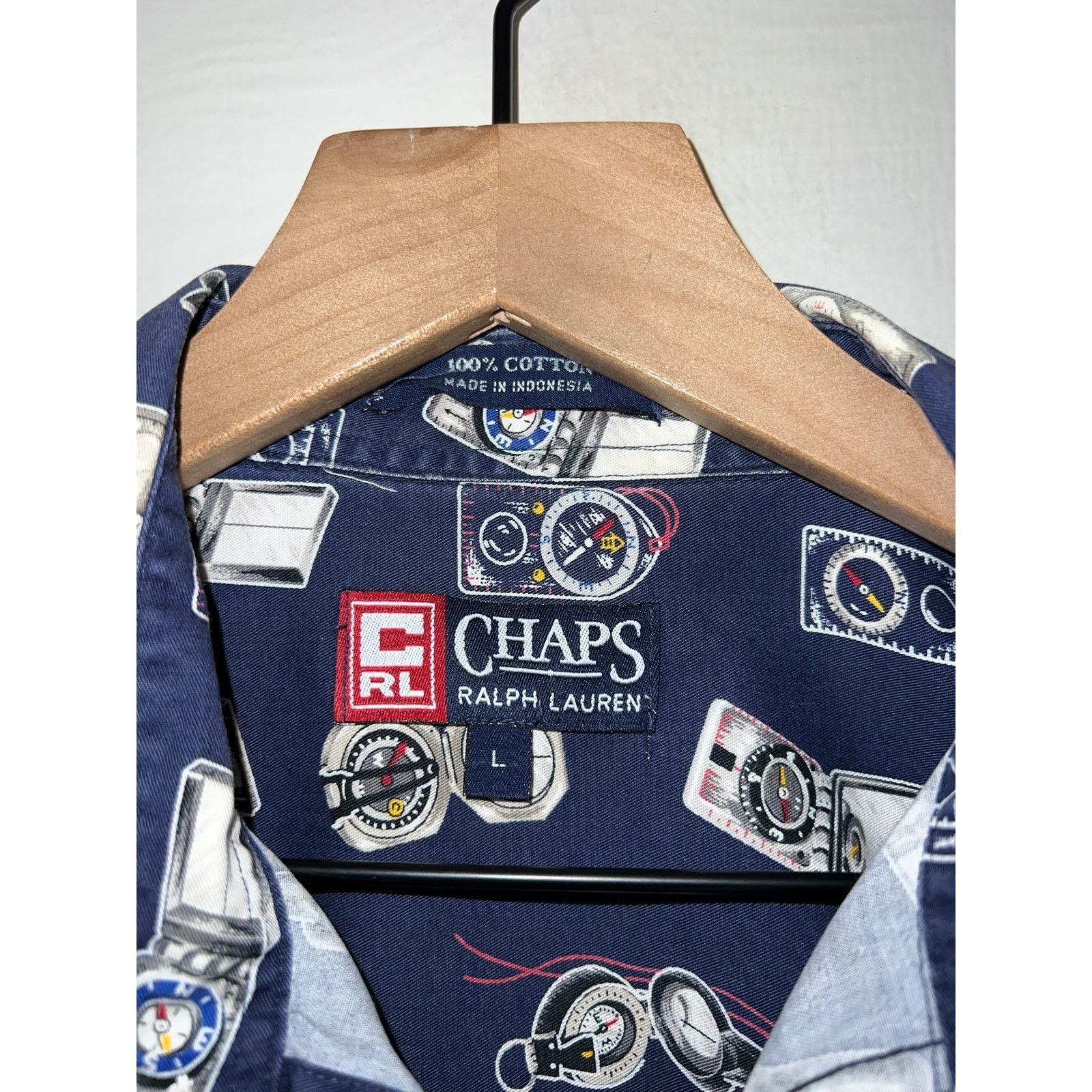 Ralph Lauren Chaps Ralph Lauren Boating Button Up Shirt Sail Devices Blue Size US L / EU 52-54 / 3 - 7 Thumbnail