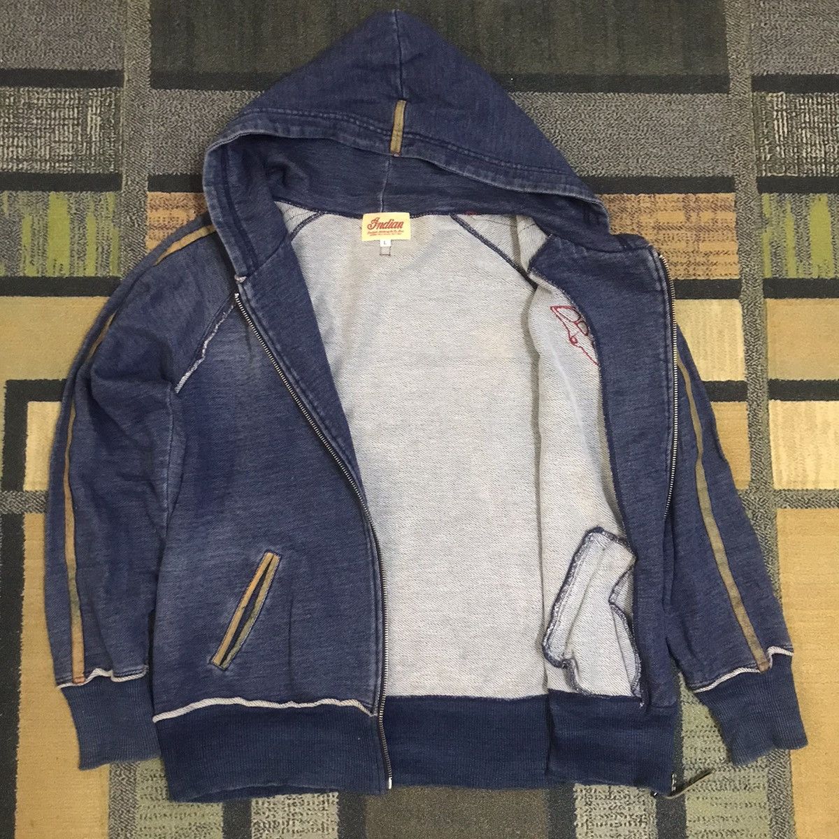 Indian Motorcycle Vintage Indian Motorcycle Indigo Zipper Hoodie Size US L / EU 52-54 / 3 - 13 Thumbnail