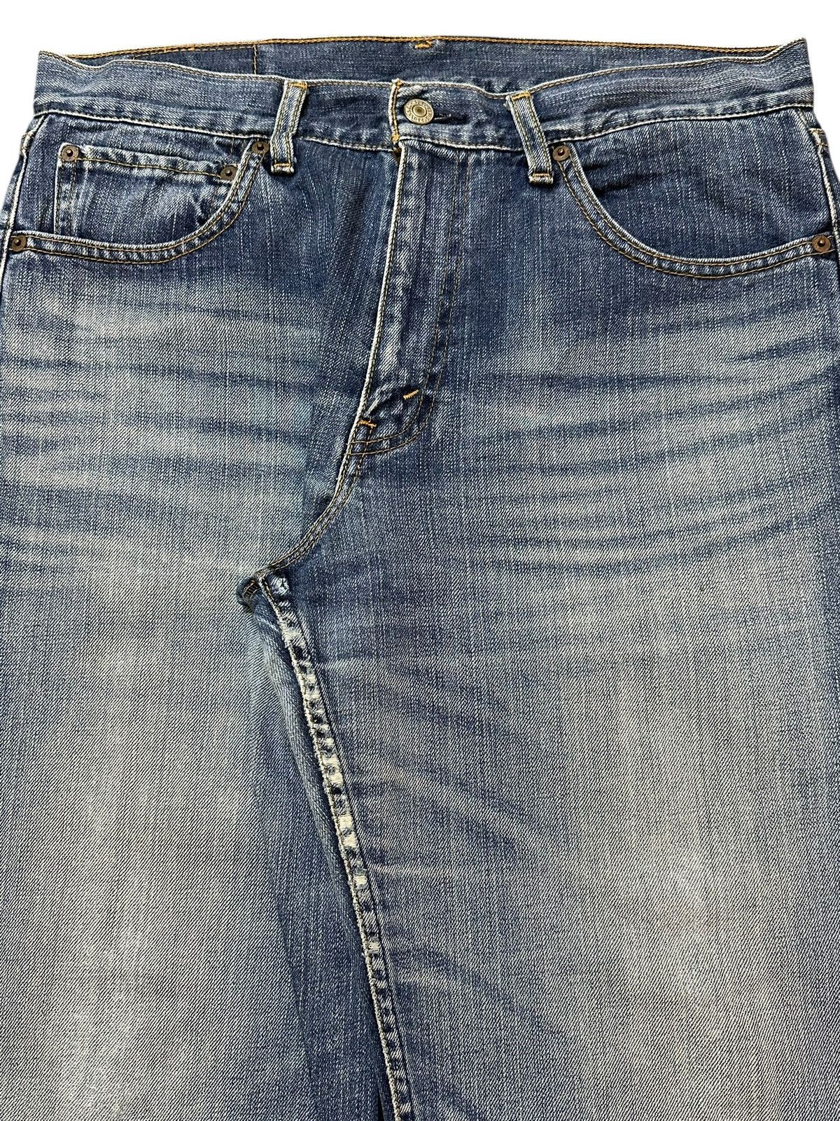 Levi's Vintage 90s Levis 534 Blue Faded Wash Distress Baggy Jeans Size US 33 - 4 Thumbnail